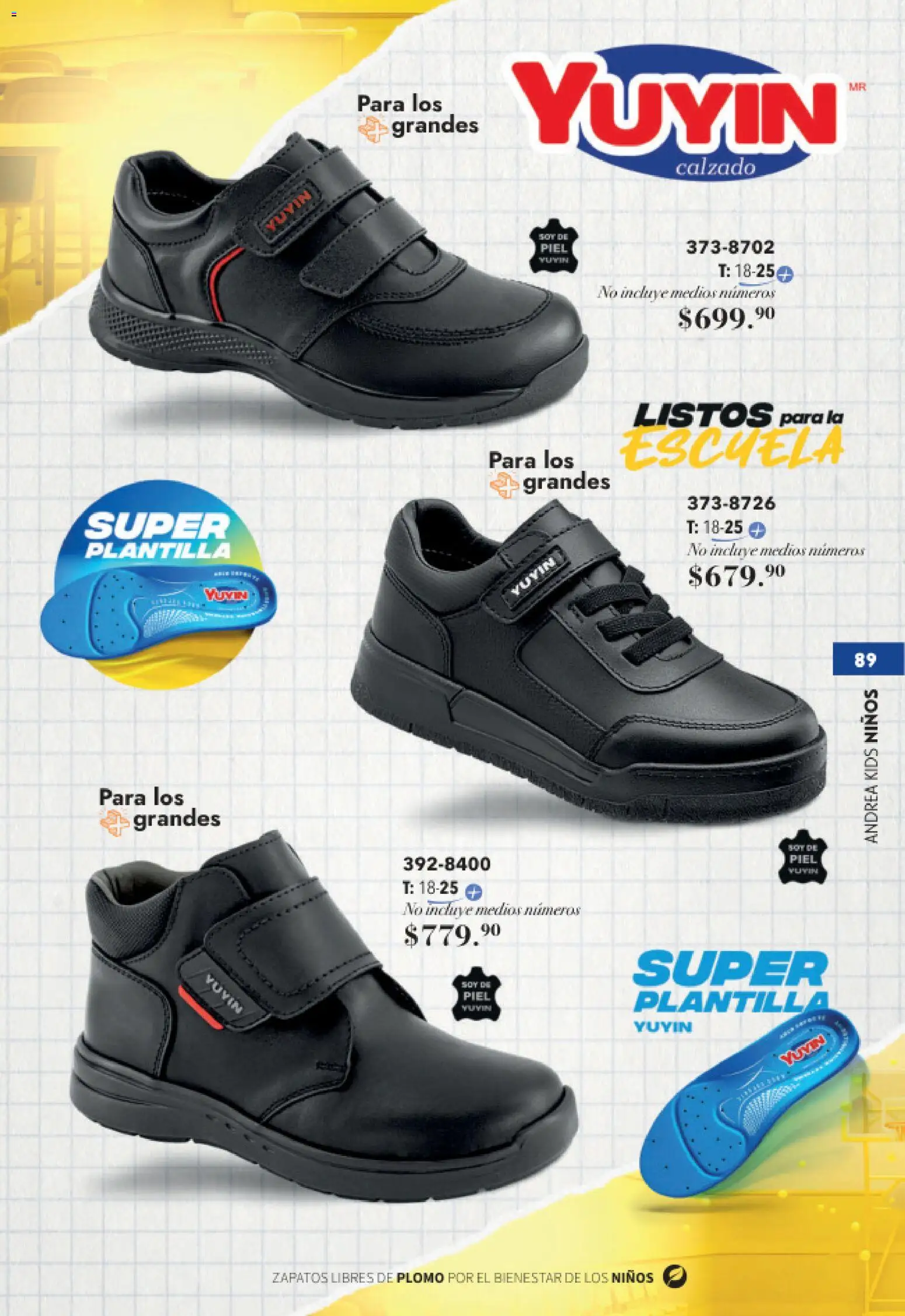 Nuevas ofertas de Andrea válidas en toda la República Mexicana desde el 23/05/2026. ¡Encuentra las mejores ofertas en Andrea catálogo Colegial! | Página: 89 | Productos: Zapatos