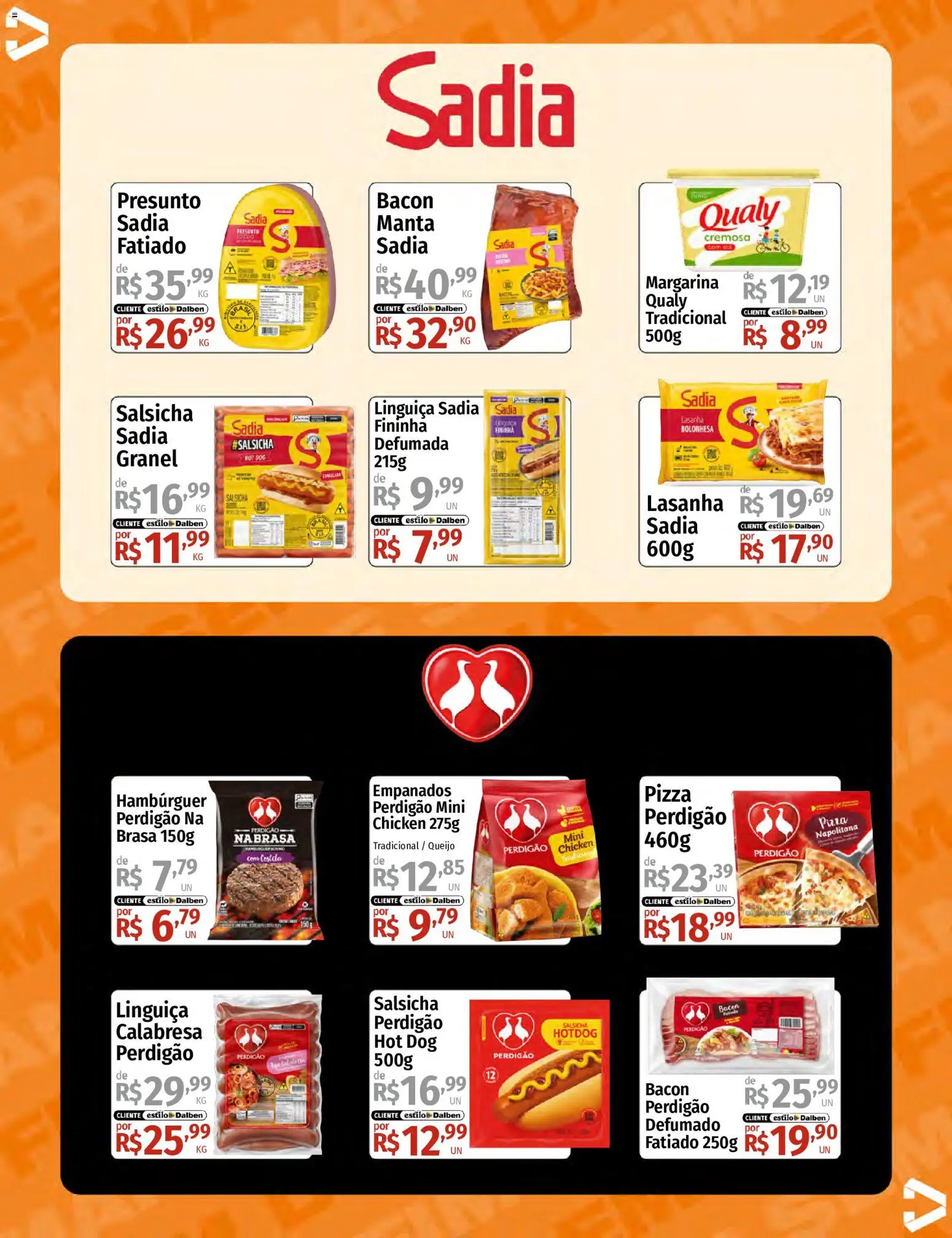 Supermercado Dalben Folheto - válido de 01.05.2026 | Página: 11 | Produtos: Salsicha, Linguiça, Presunto, Pizza