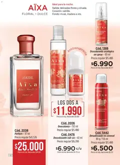 Vista previa Catálogo Amodil Campaña 16 válido desde el 19/09/2026 | Página: 62 | Productos: Flores, Dulce, Desodorante, Antitranspirante