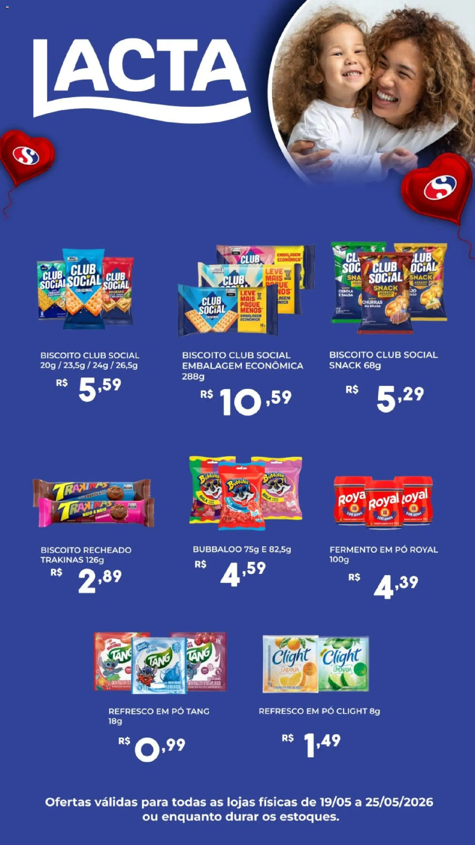 Semar Supermercado Folheto - válido de 19.05.2026 | Página: 1 | Produtos: Cebola, Refresco, Biscoito recheado, Bala
