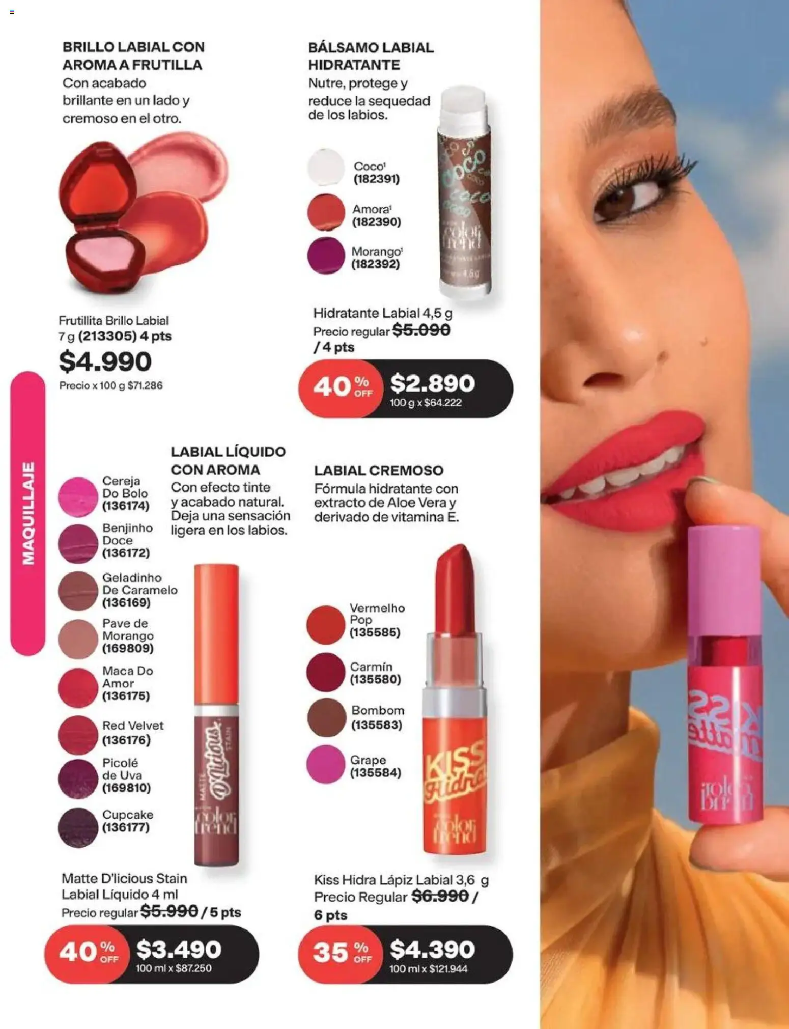 Catálogo Avon Campaña 14 │ válido desde el 15.09.2026 | Página: 41 | Productos: Maquillaje, Lápiz labial, Aloe vera, Tinte