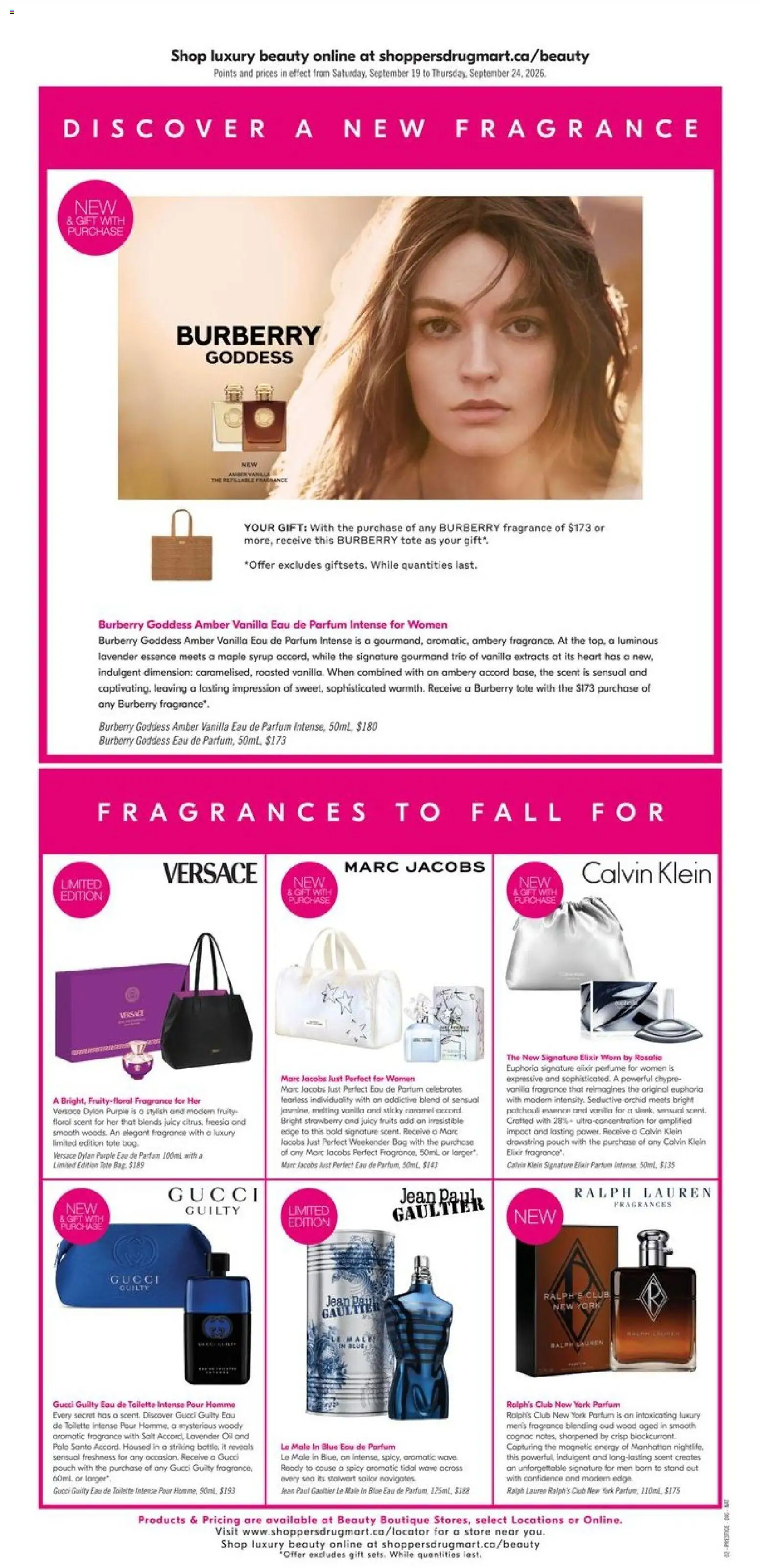 Shoppers flyer valid from Sep 19, 2026 | Page: 13 | Products: Bag, Orchid, Toilette, Oil