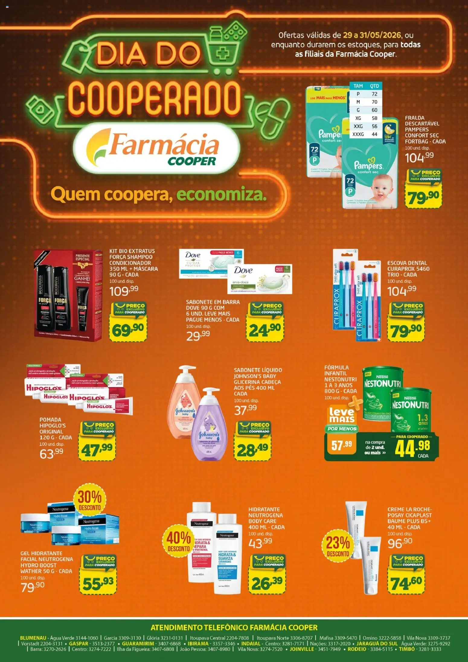 Cooper Folheto - válido de 29.05.2026 | Página: 1 | Produtos: Hipoglós, Condicionador, Creme, Body