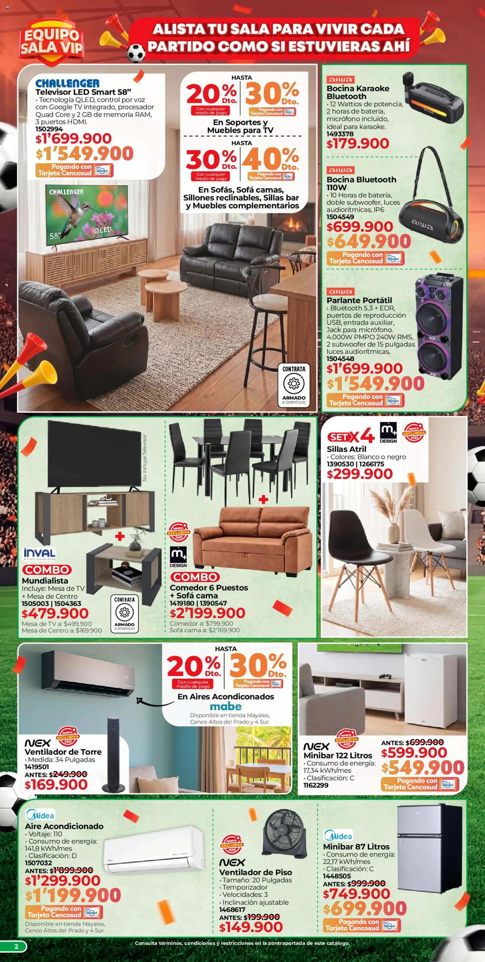 Easy revista - valida desde el 16.03.2026 | Página: 2 | Productos: Micrófono, Mesa de centro, Minibar, Parlante