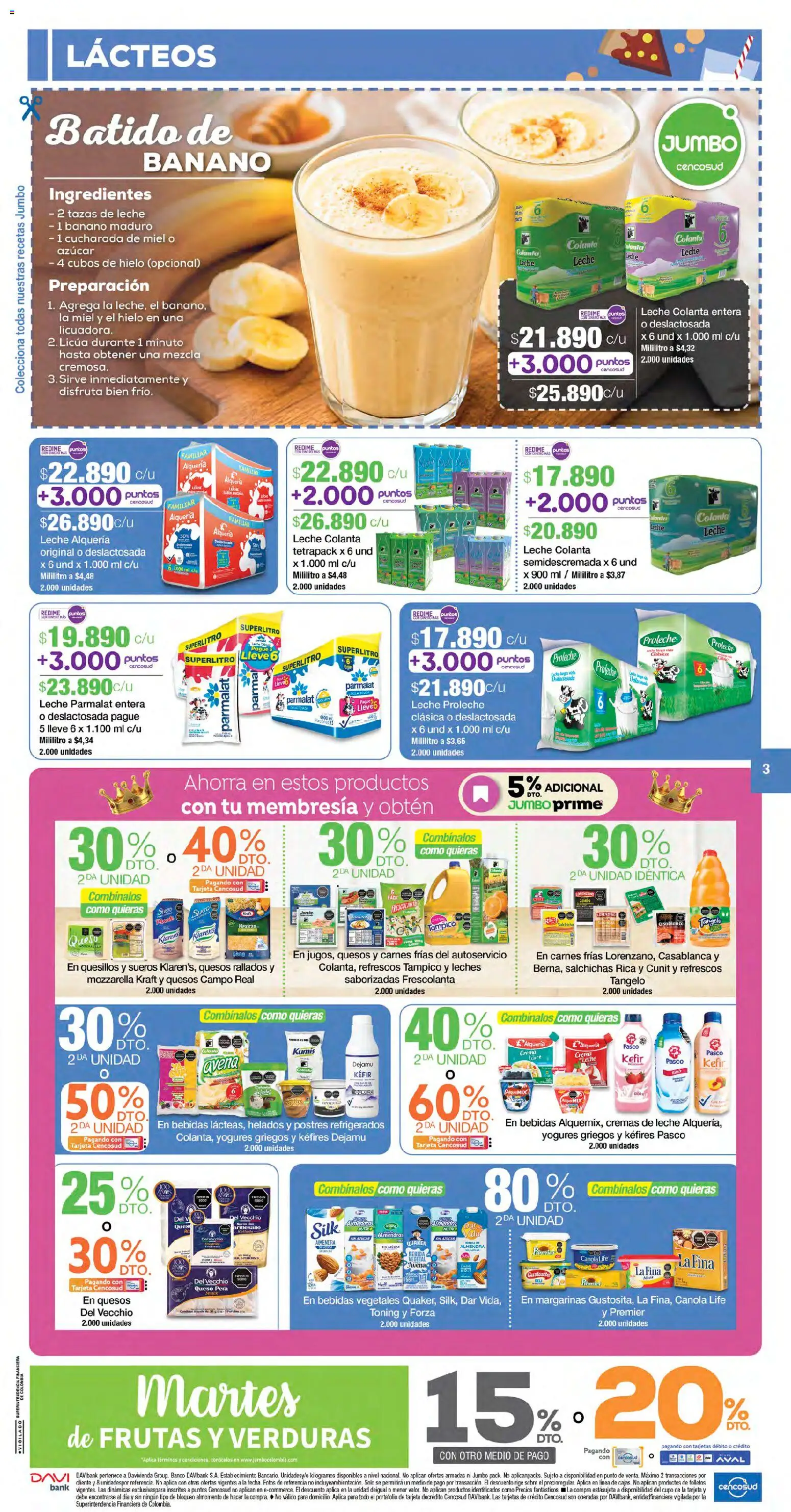 Jumbo revista - valida desde el 28/08/2026 | Página: 3 | Productos: Bebidas, Almendra, Banco, Leche
