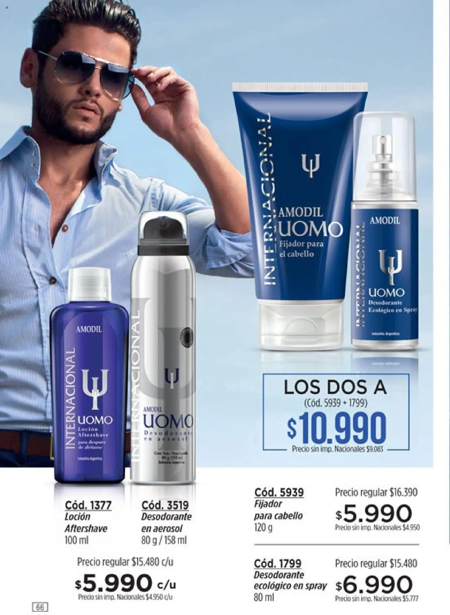 Catálogo Amodil Campaña 14 │ válido desde el 07/08/2026 | Página: 66 | Productos: Fijador, Loción, Desodorante