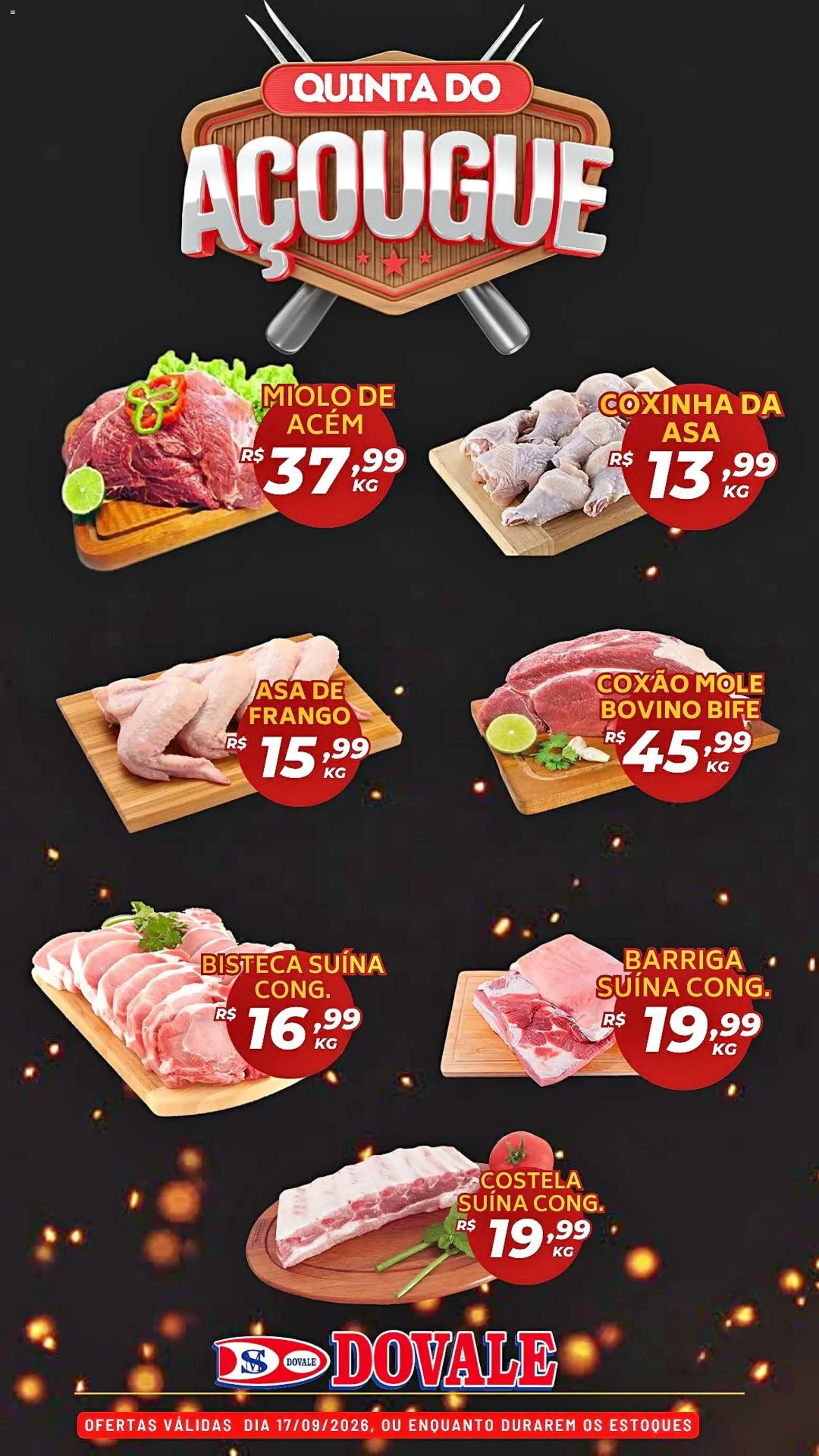Dovale Folheto - válido de 17/09/2026 | Página: 2 | Produtos: Coxão mole, Acém, Frango