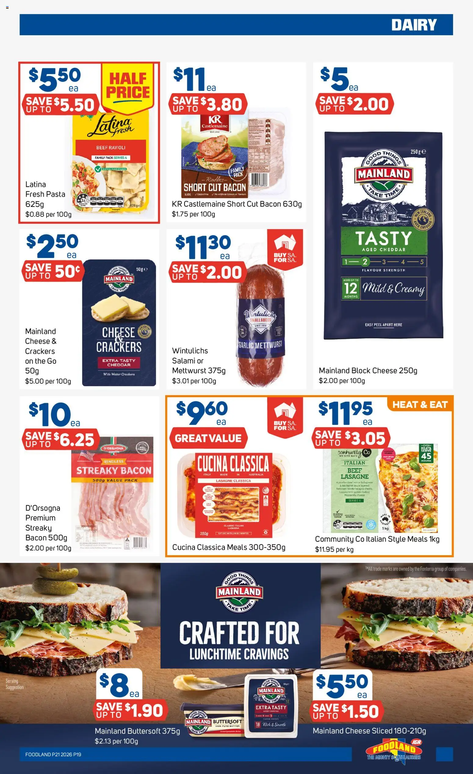 Foodland catalogue - valid from 20.05.2026 | Page: 19 | Products: Cheese, Beef, Pasta, Water