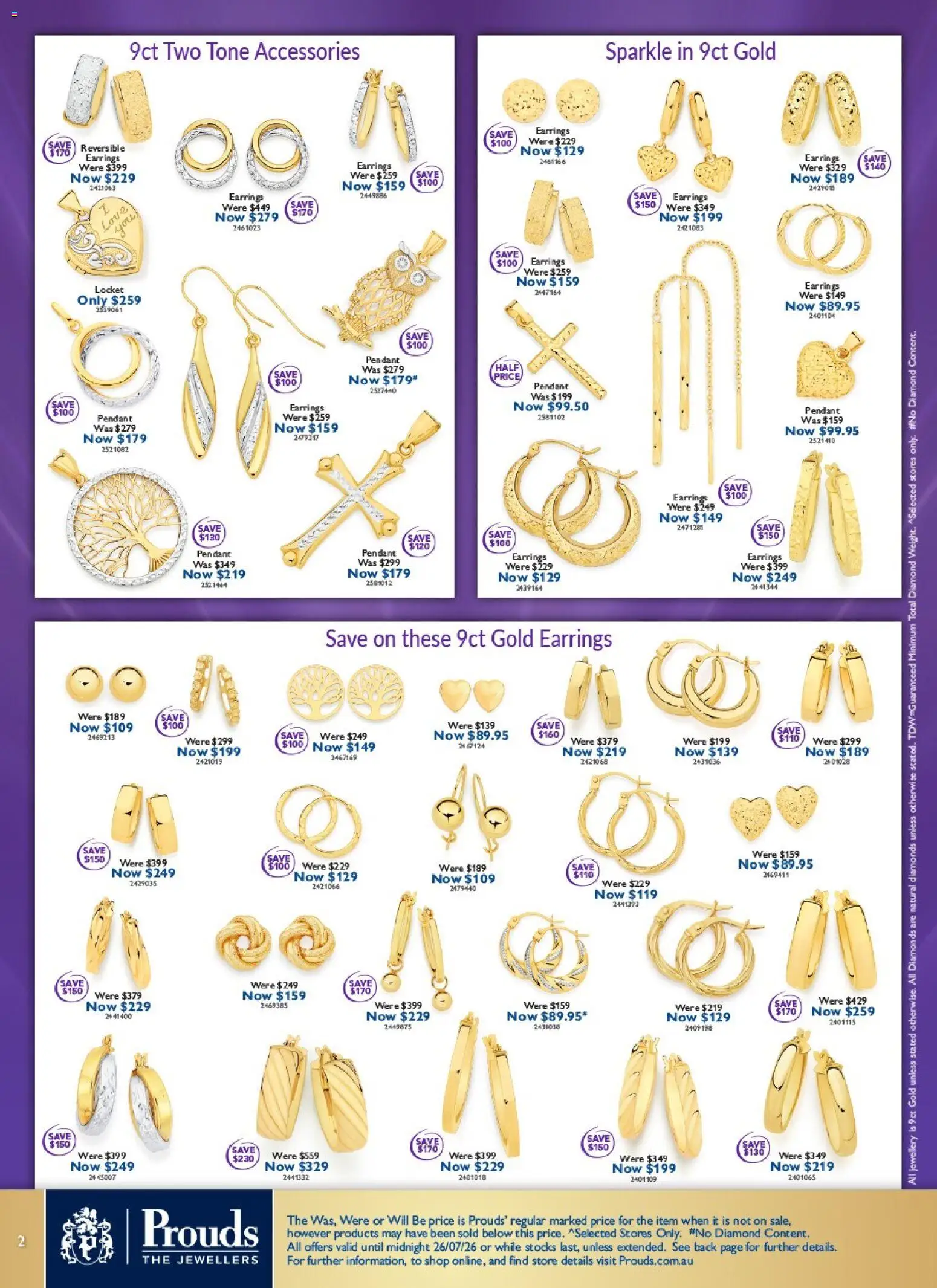Prouds The Jewellers catalogue - valid from 29/06/2026 | Page: 2 | Products: Diamond, Earrings, Jewellery, Accessories