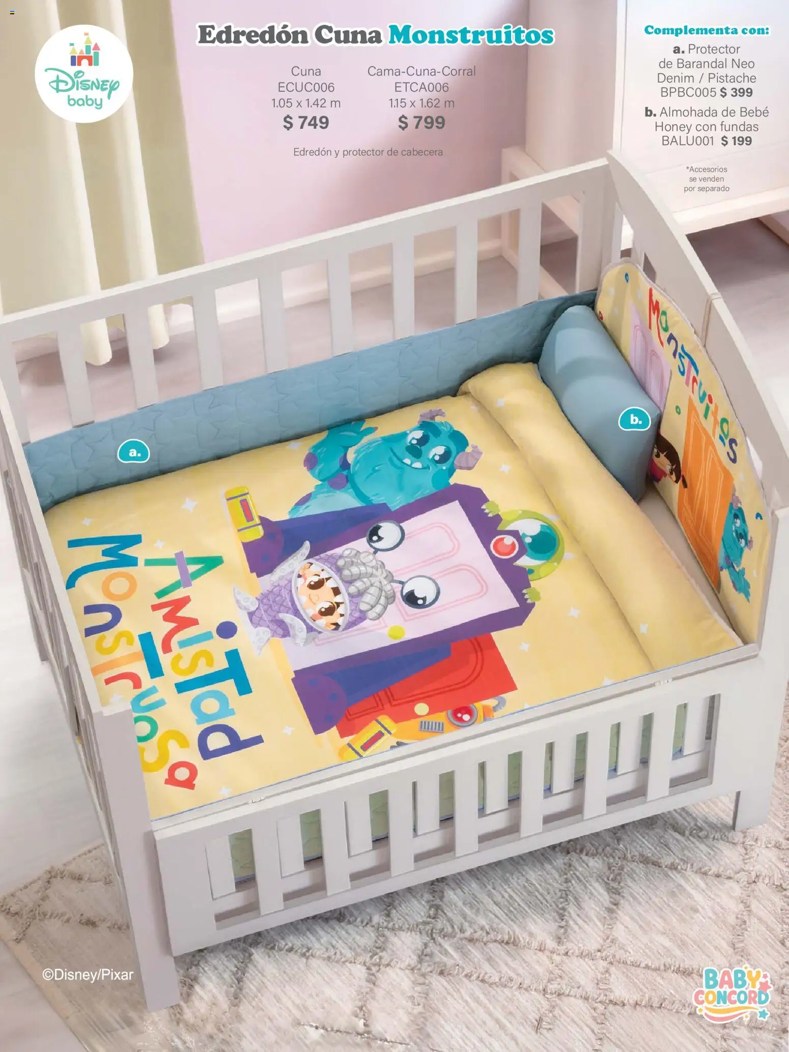 Nuevas ofertas de Colchas Concord válidas en toda la República Mexicana desde el 01/02/2026. ¡Encuentra las mejores ofertas en Colchas Concord catálogo Baby! | Página: 15 | Productos: Cabecera, Almohada, Cuna