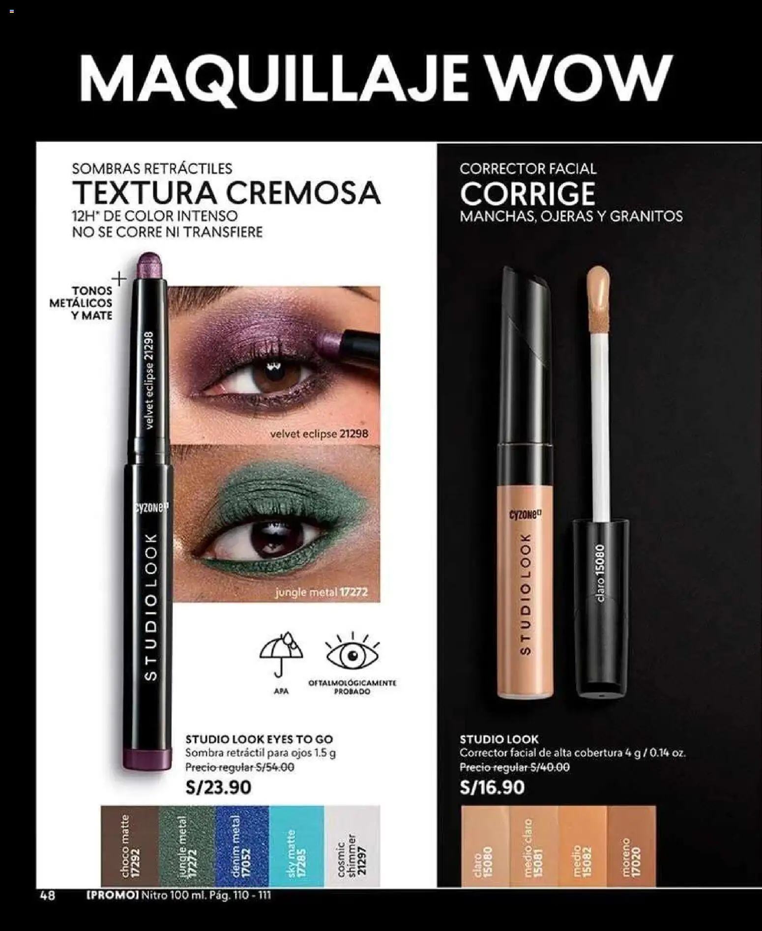 Catálogo CyZone válido desde 22/08/2026 | Página: 48 | Productos: Maquillaje, Corrector