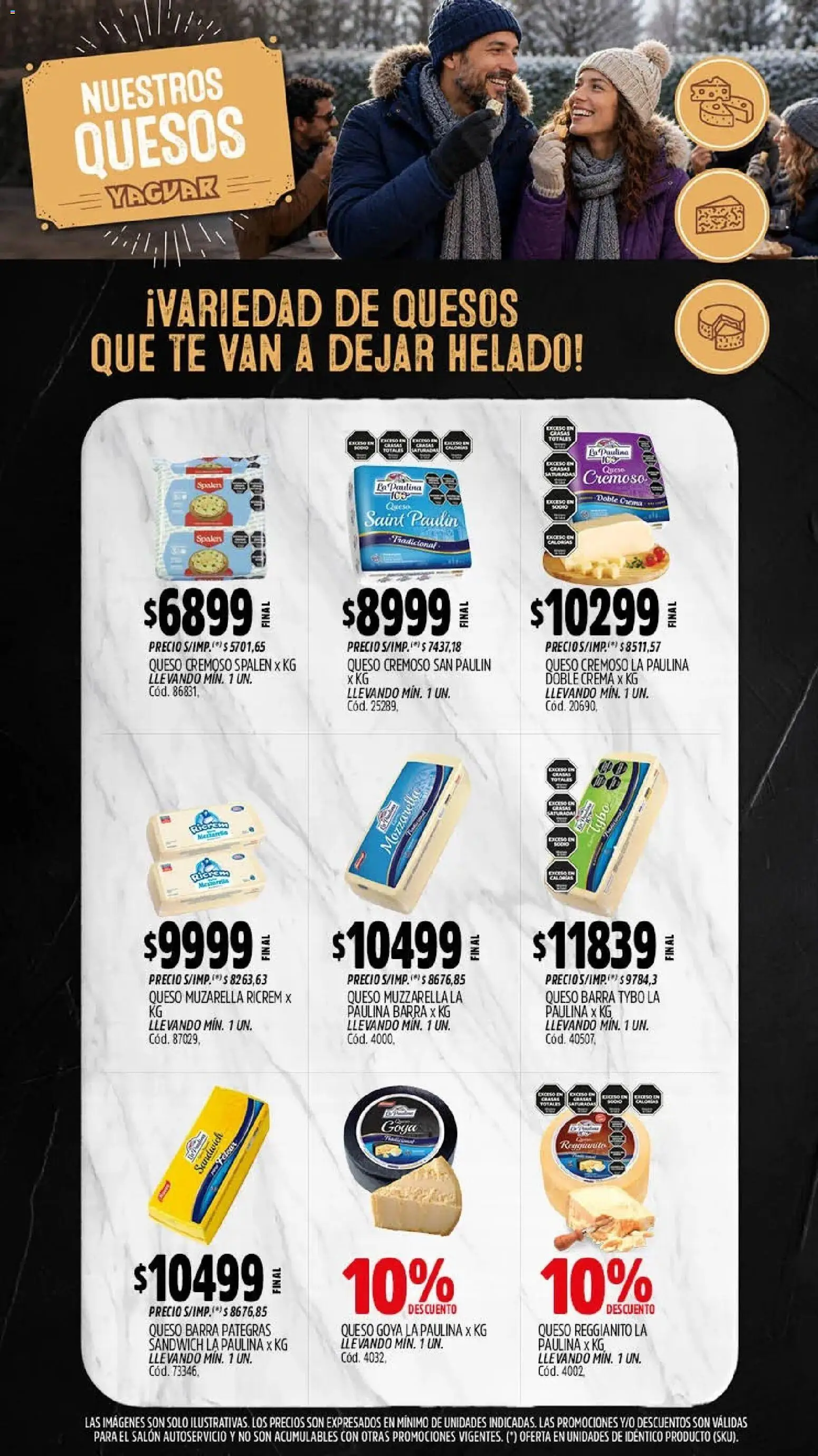 Yaguar - Oferta Semanal Jujuy │ válido desde el 27/07/2026 | Página: 9 | Productos: Muzzarella, Queso, Té, Crema