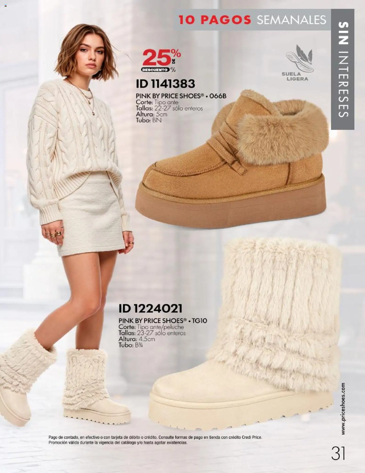 Nuevas ofertas de Price Shoes válidas en toda la República Mexicana desde el 28/10/2026. ¡Encuentra las mejores ofertas en Price Shoes catálogo 10 pagos sin intereses! | Página: 31
