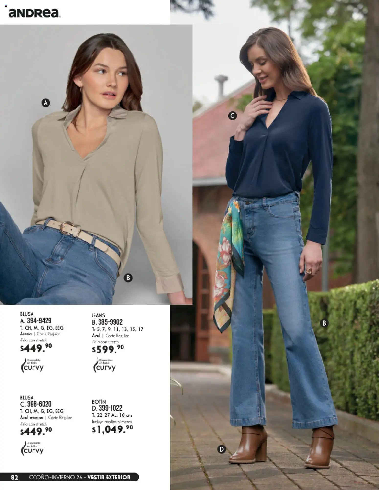 Nuevas ofertas de Andrea válidas en toda la República Mexicana desde el 23/08/2026. ¡Encuentra las mejores ofertas en Andrea catálogo Vestir! | Página: 82 | Productos: Blusa, Botín