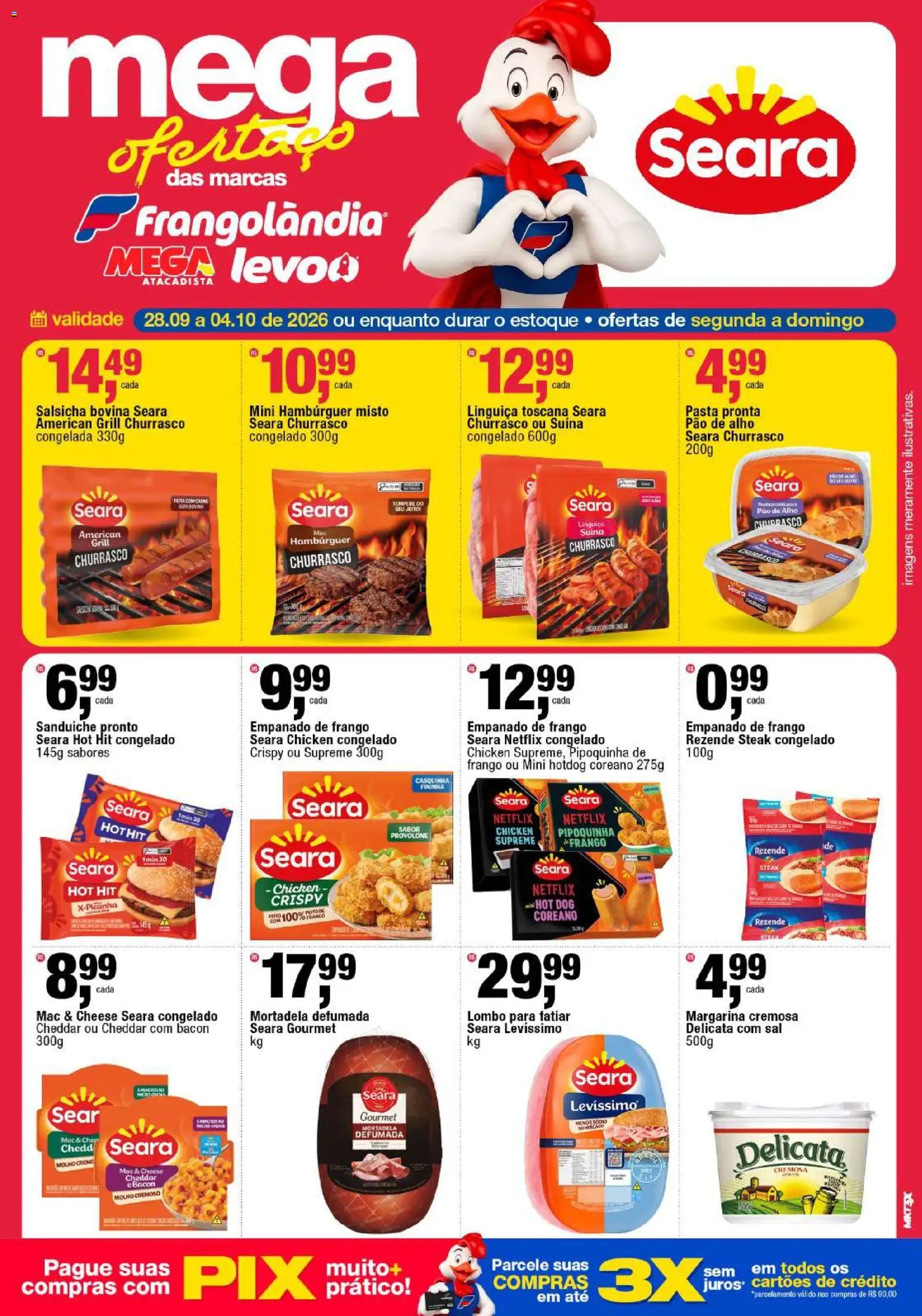 Frangolândia Folheto - válido de 28/09/2026 | Página: 6 | Produtos: Linguiça, Lombo, Sanduíche, Cheddar
