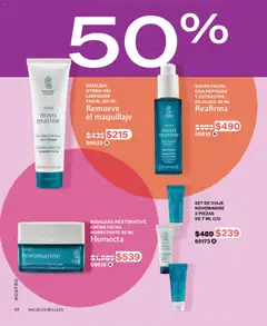 Vista previa de BIOALGAE RESTORATIVE CREMA FACIAL HUMECTANTE 50 ML, Humecta, nuevo folleto de la tienda, válido en México a partir del 01/07/2026 | Página: 54 | Productos: Serum, Crema, Limpiador, Maquillaje