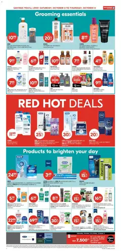 Preview of Shoppers weekly flyer / circulaire from shop Shoppers valid from Oct 3, 2026 | Page: 10 | Products: Shampoo, Soap, Body wash, Battery
