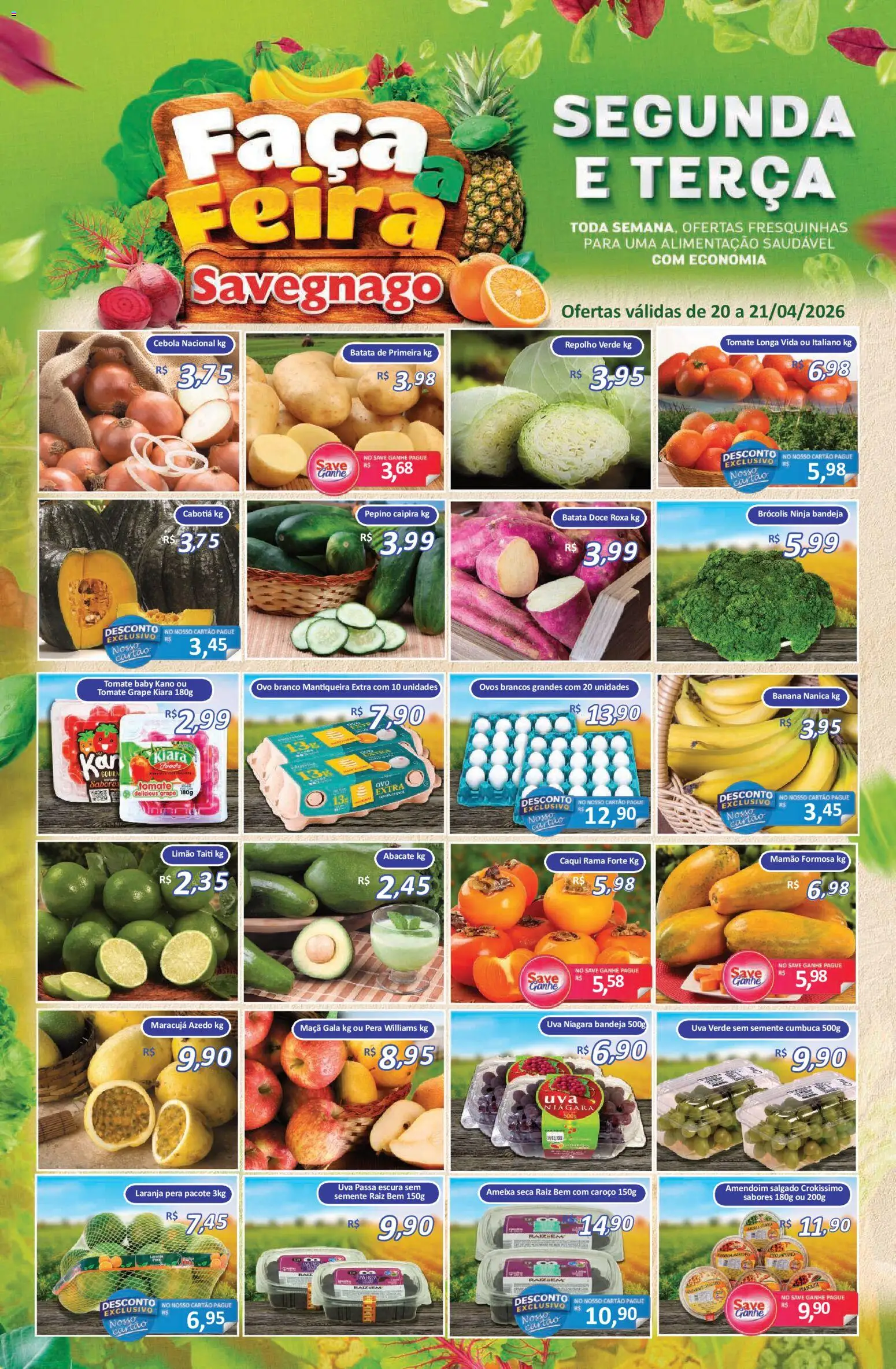 Savegnago Folheto - válido de 20.04.2026 | Página: 1 | Produtos: Caqui, Maracujá, Pera, Pimenta