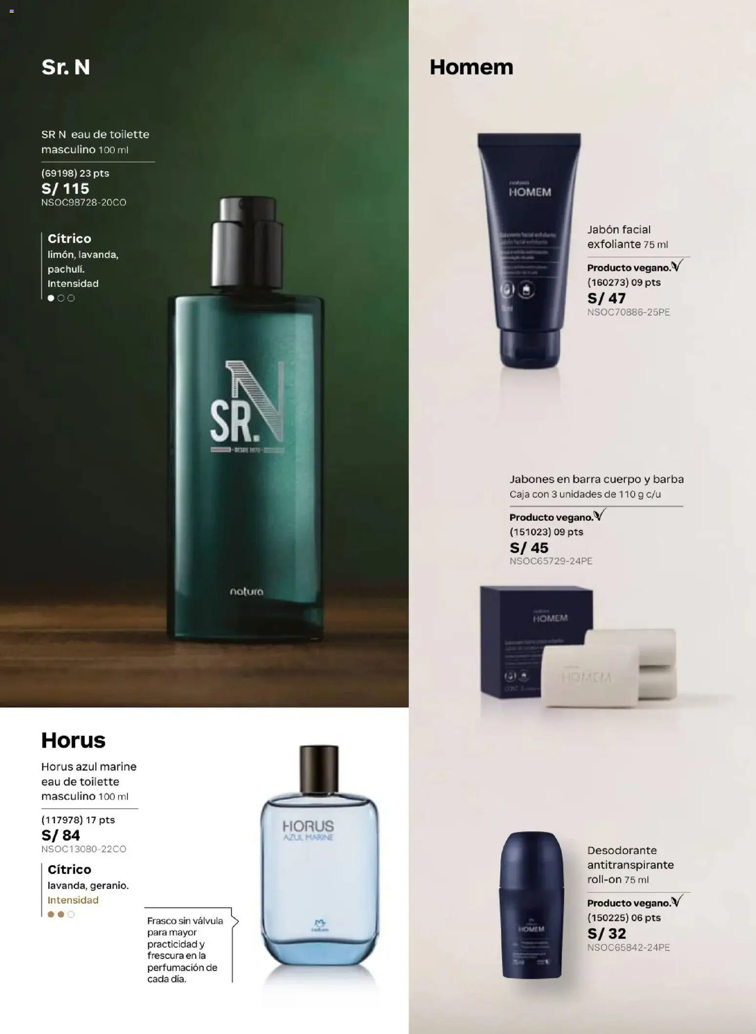 Catálogo Natura válido desde 24.05.2026 | Página: 54 | Productos: Exfoliante, Jabón, Desodorante, EAU de Toilette