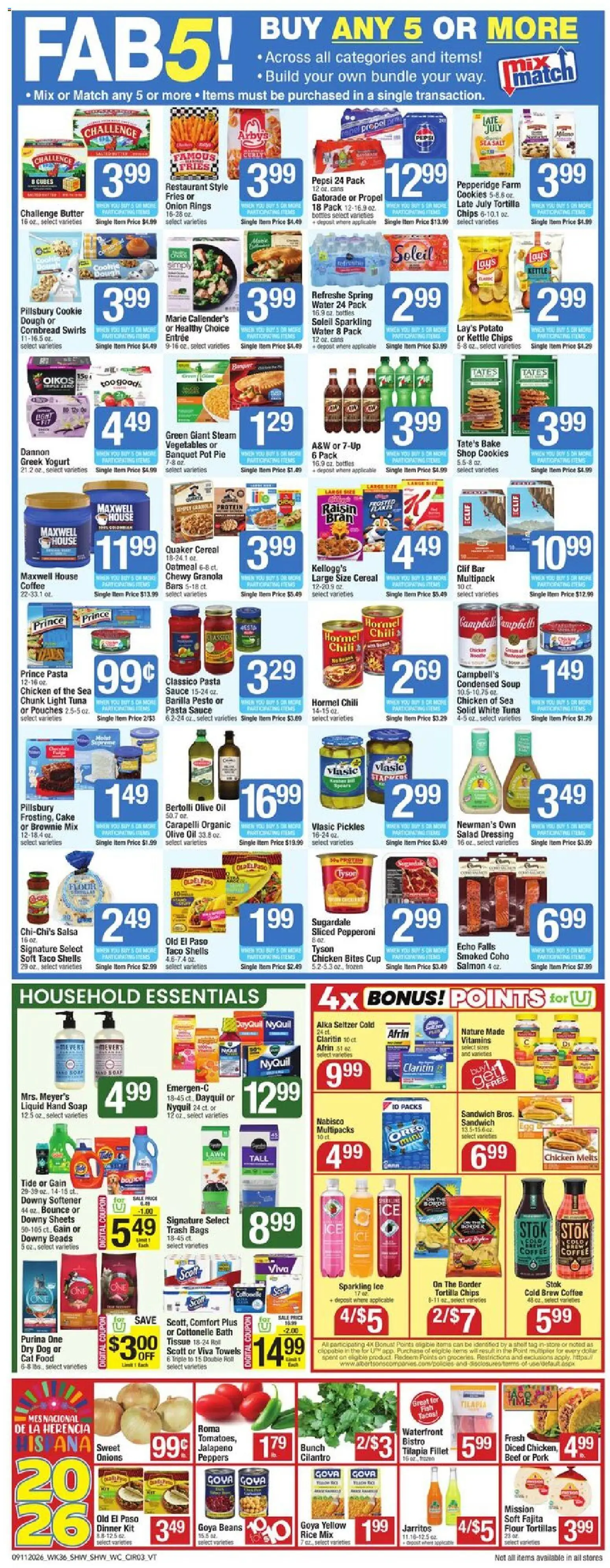 Shaw's Weekly Ad - valid from 09/11/2026 | Page: 3 | Products: Coffee, Sauce, Pickles, Chili