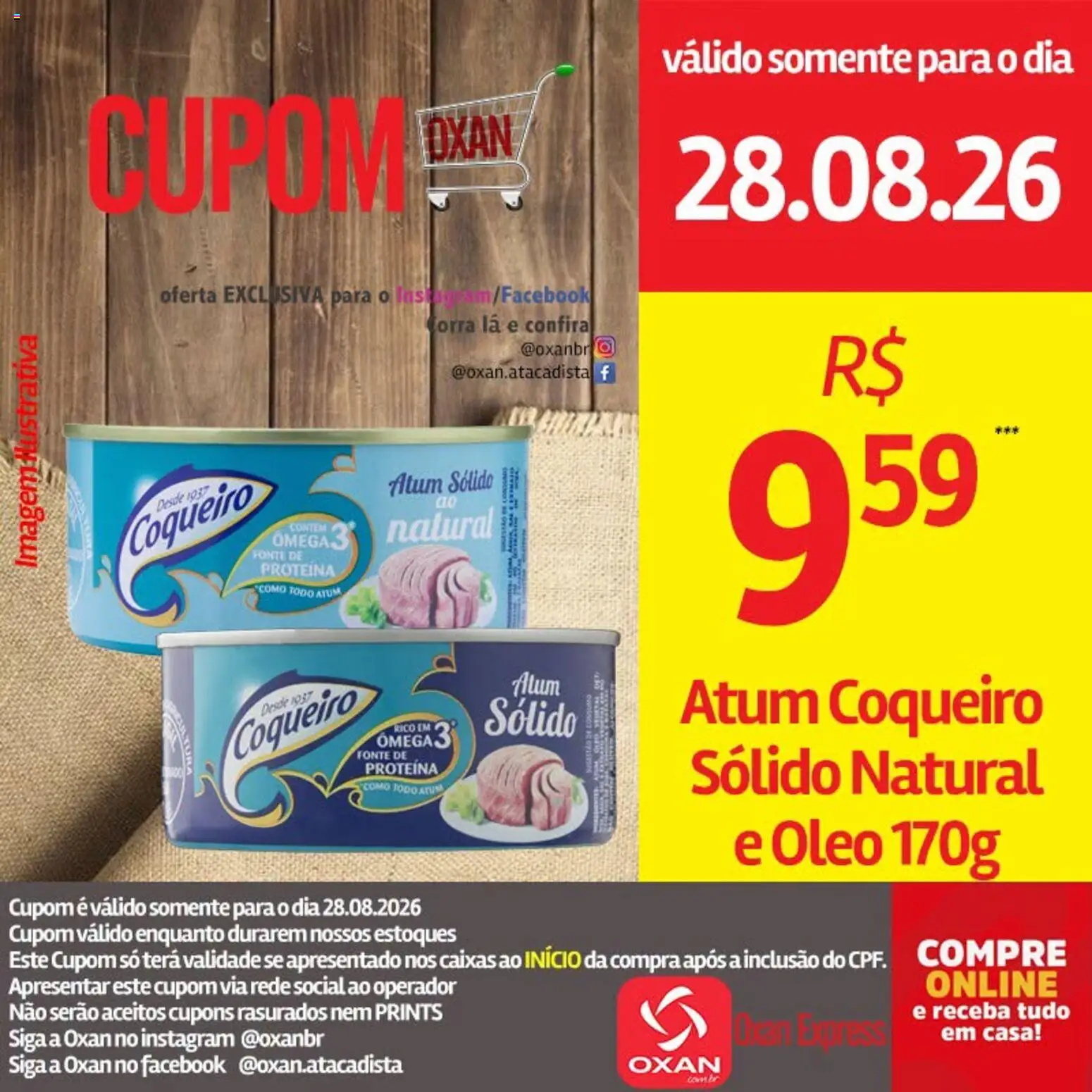 Oxan Atacadista Folheto - válido de 28/08/2026 | Página: 16 | Produtos: Óleo, Proteína, Atum, Ômega