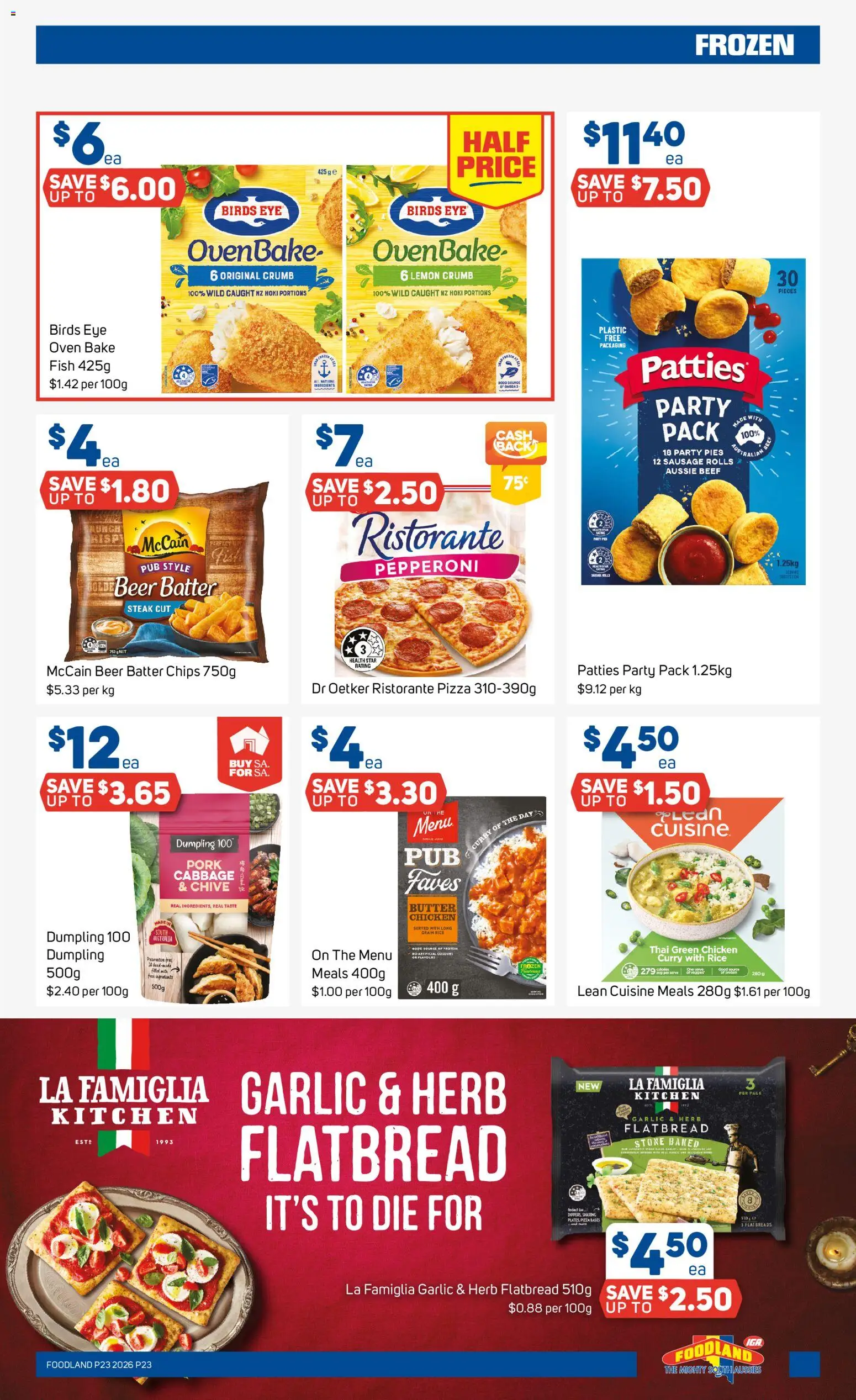 Foodland catalogue - valid from 03.06.2026 | Page: 23 | Products: Pizza, Fish, Chips, Steak