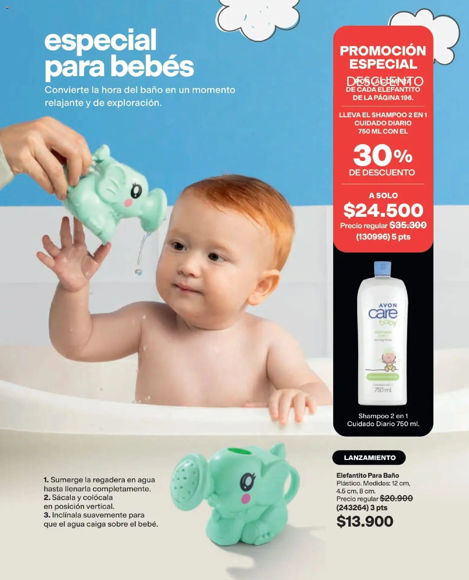 Avon revista - valida desde el 15/07/2026 | Página: 196 | Productos: Agua, Regadera, Shampoo, Baño