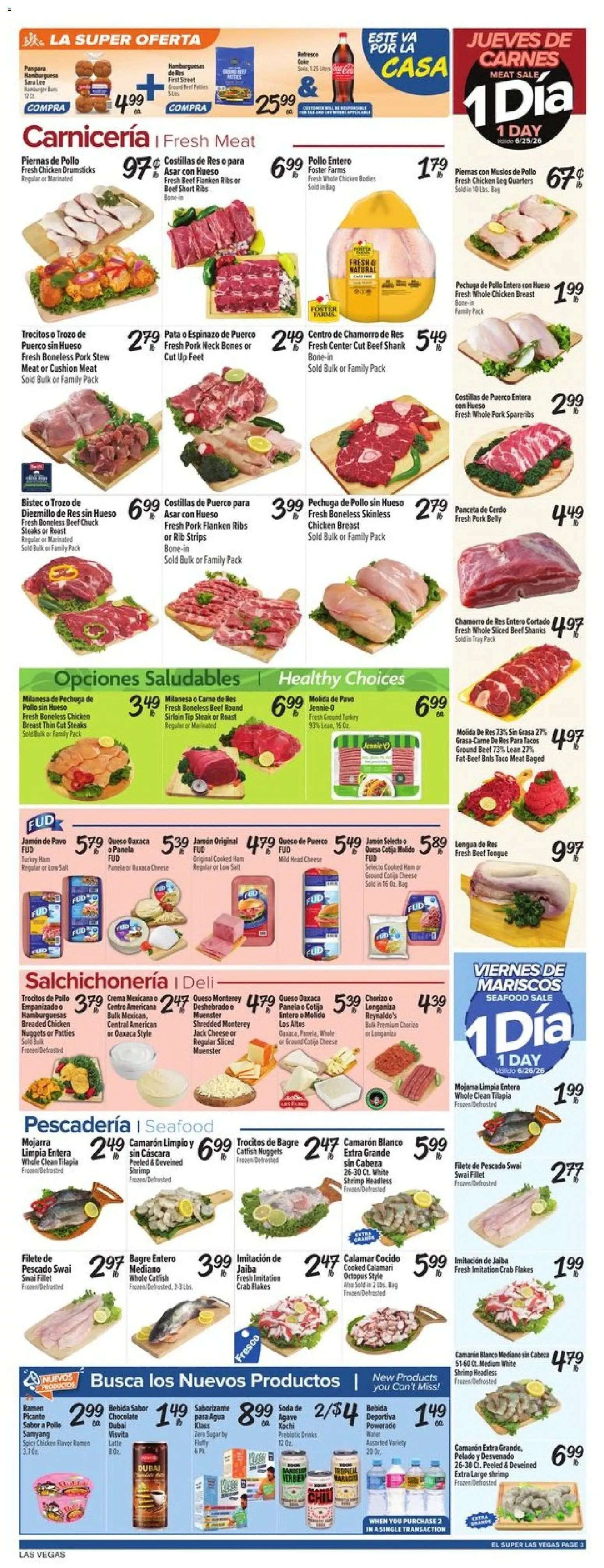 El Super Weekly Ad - NV - valid from 06/24/2026 | Page: 3 | Products: Chocolate, Beef, Salt, Bag