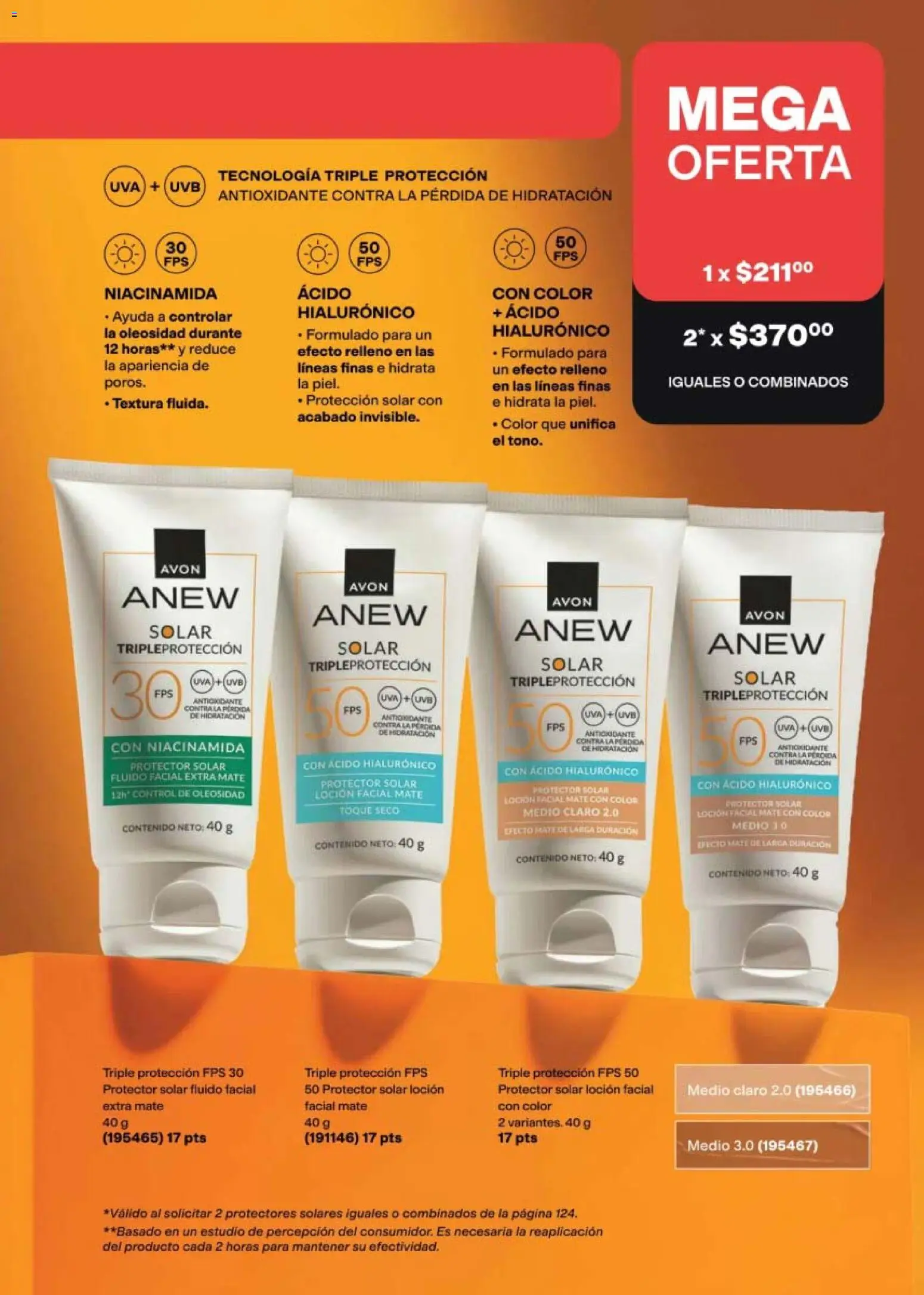 Nuevas ofertas de AVON válidas en toda la República Mexicana desde el 21/08/2026. ¡Encuentra las mejores ofertas en AVON campaña 13 2026! | Página: 166 | Productos: Loción, Uva, Mate, Protector solar