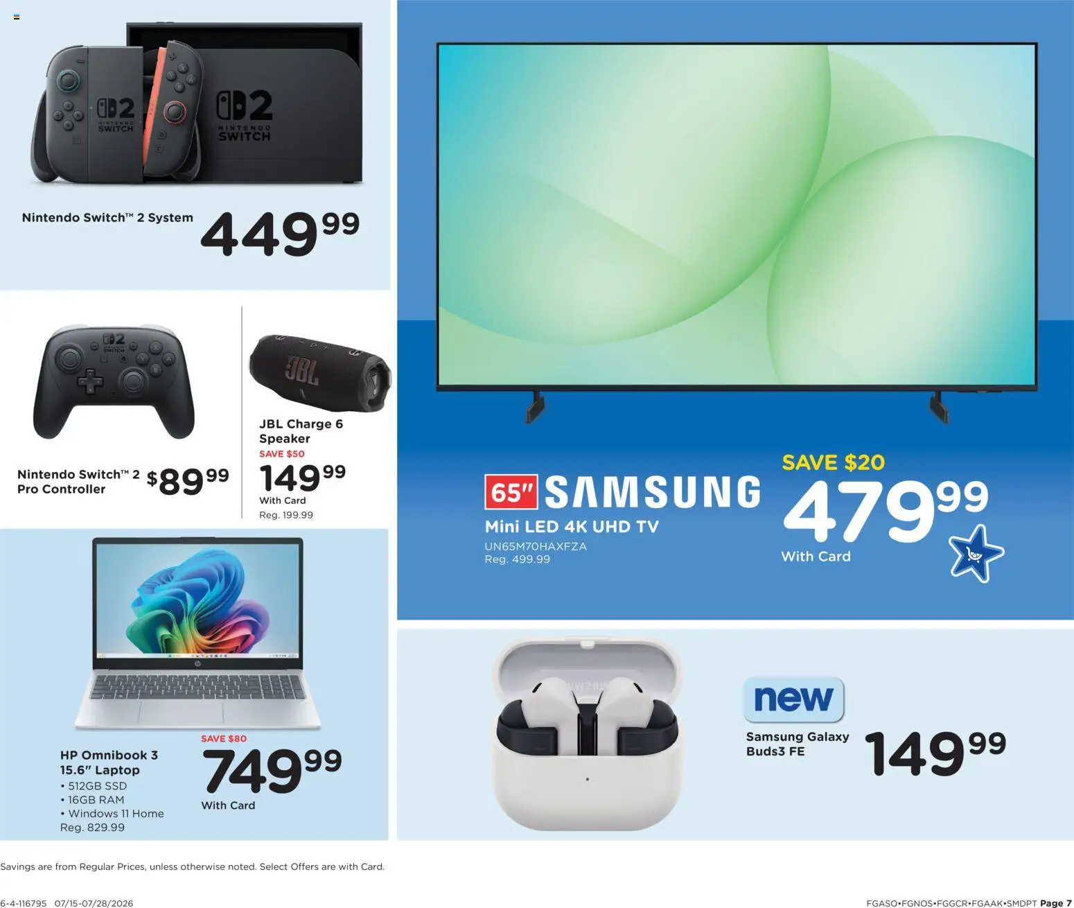 Fred Meyer Home & Apparel - valid from 07/15/2026 | Page: 8 | Products: Switch, Tv, Speaker, Nintendo