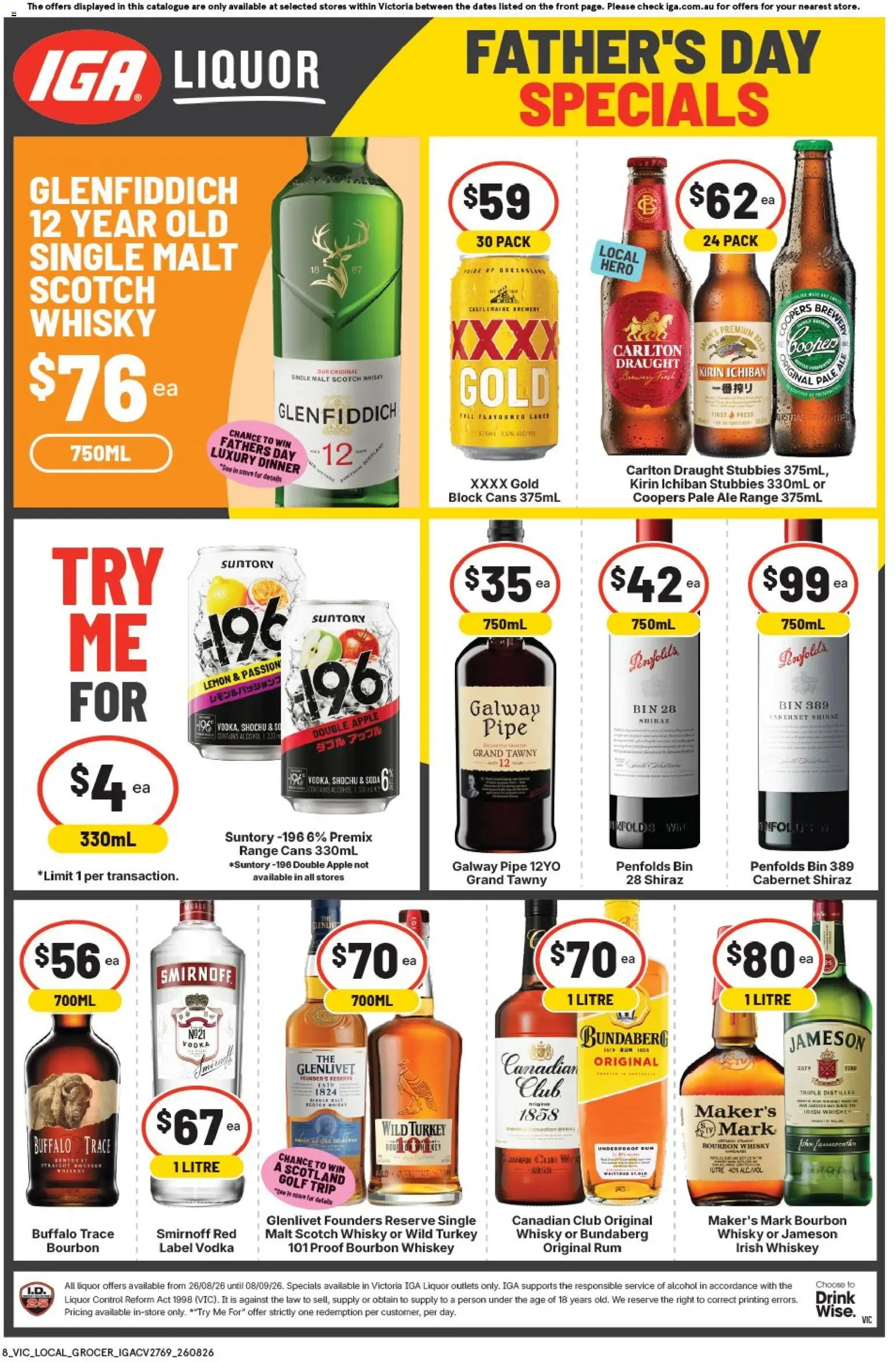 IGA catalogue - valid from 26/08/2026 | Page: 8 | Products: Cheese, Ice cream, Fridge, Fish fingers