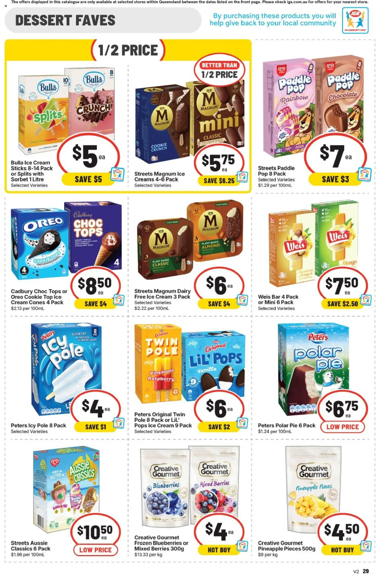 IGA catalogue - valid from 19/08/2026 | Page: 25 | Products: Chocolate, Ice cream, Ice, Vanilla