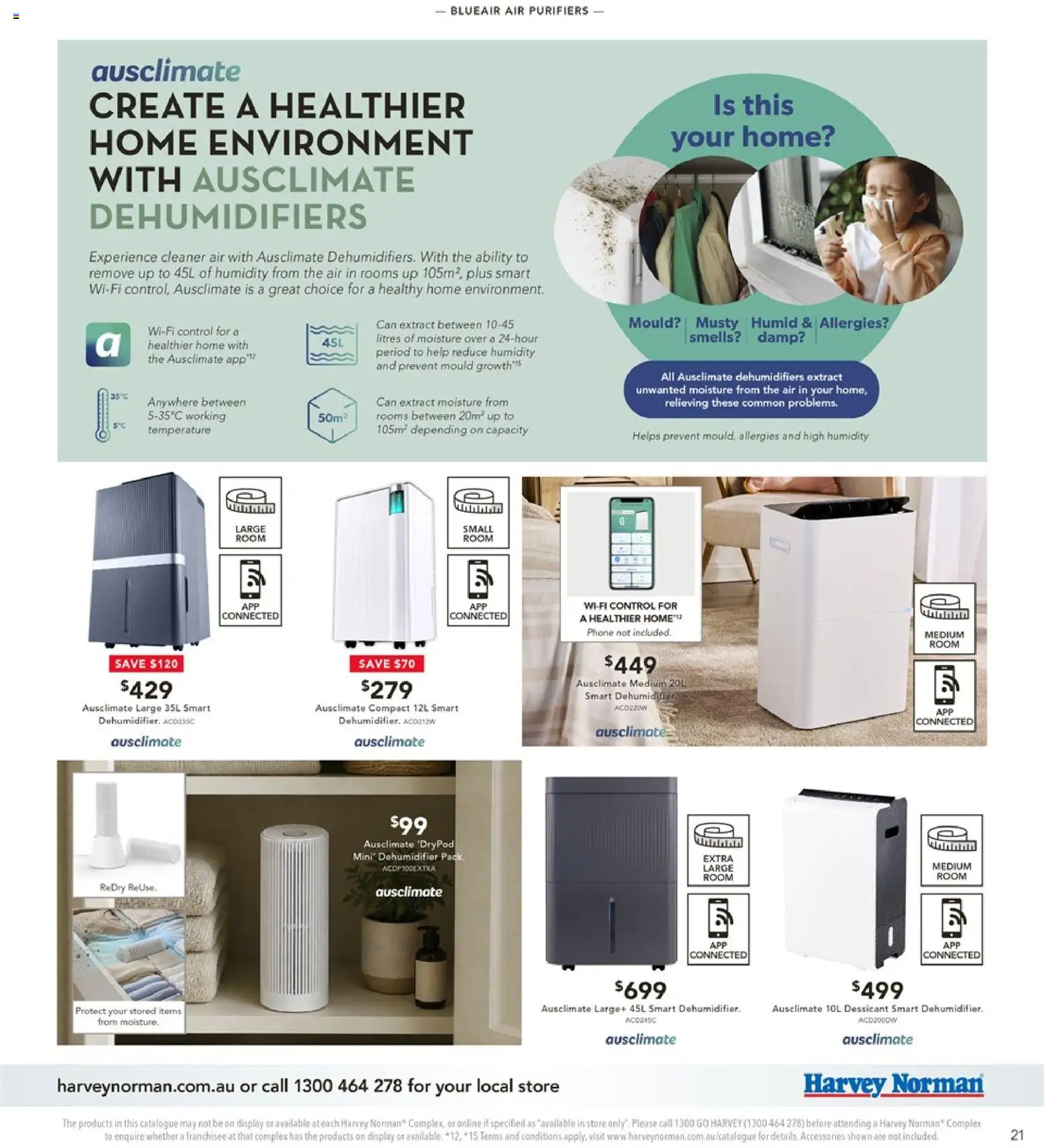 Harvey Norman catalogue - valid from 01/10/2026 | Page: 21 | Products: Cleaner, Accessories, Phone, Dehumidifier