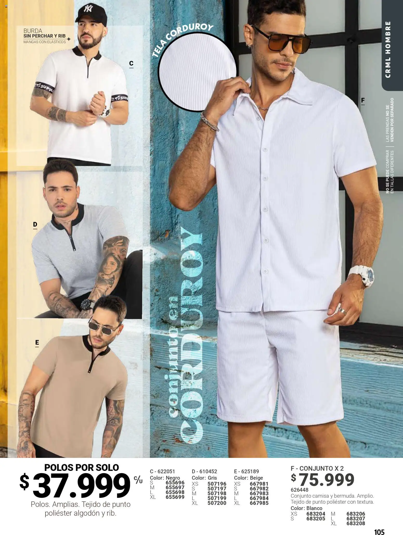 Carmel revista - valida desde el 01.05.2026 | Página: 105 | Productos: Algodón, Conjunto, Camisa