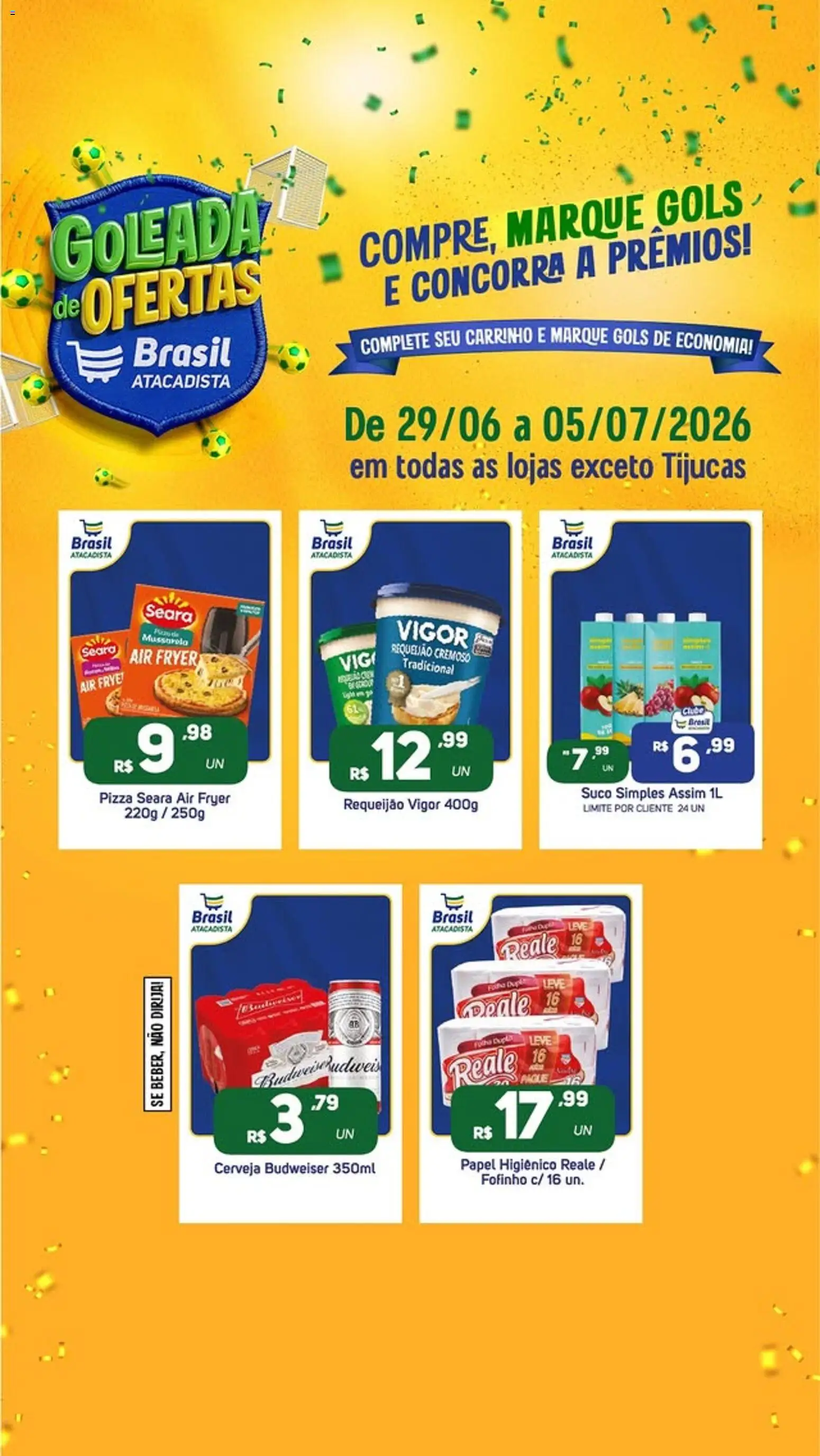 Brasil Atacadista Folheto - válido de 29/06/2026 | Página: 5 | Produtos: Air fryer, Suco, Carrinho, Mussarela