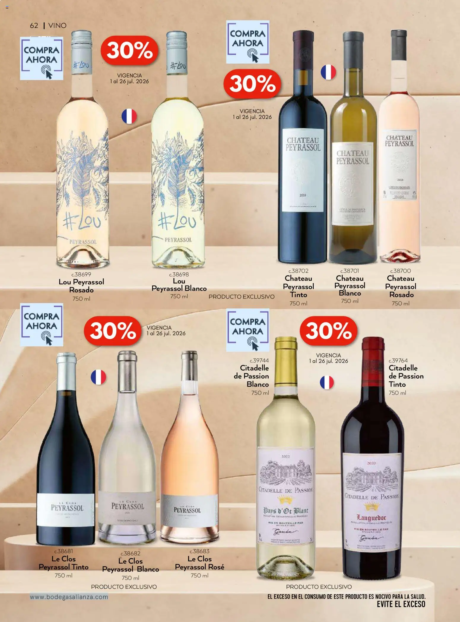 Nuevas ofertas de Bodegas Alianza válidas en toda la República Mexicana desde el 01/07/2026. ¡Encuentra las mejores ofertas en Bodegas Alianza catálogo! | Página: 64 | Productos: Vino
