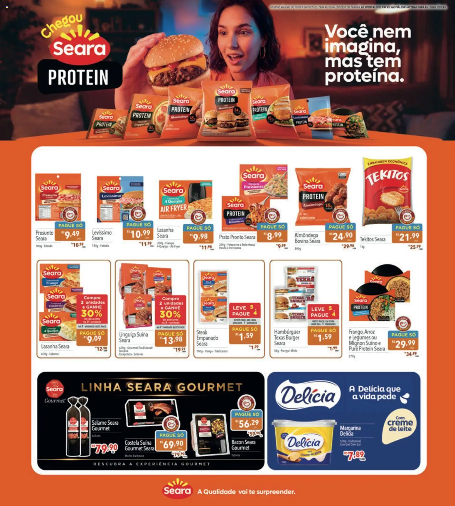 Supermercados Condor Folheto - válido de 10/09/2026 | Página: 13 | Produtos: Steak, Leite, Presunto, Arroz