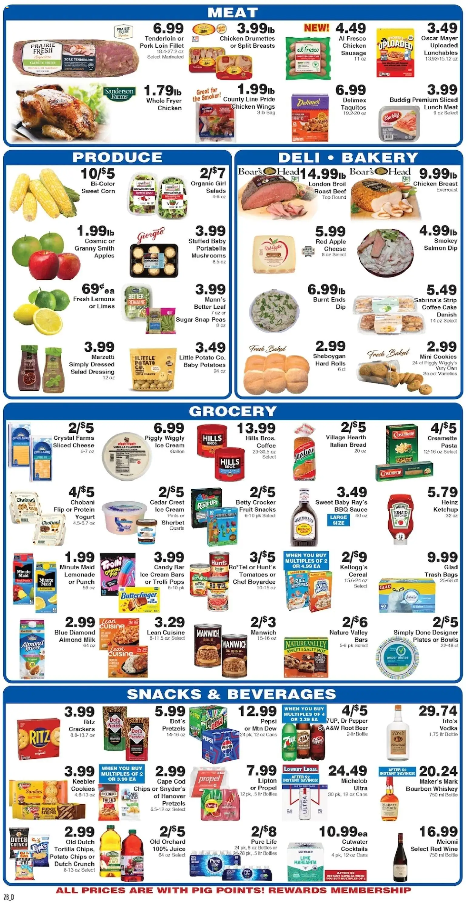 Piggly Wiggly Weekly Ad - valid from 17.06.2026 | Page: 4 | Products: Mushrooms, Tomatoes, Pepper, Lime