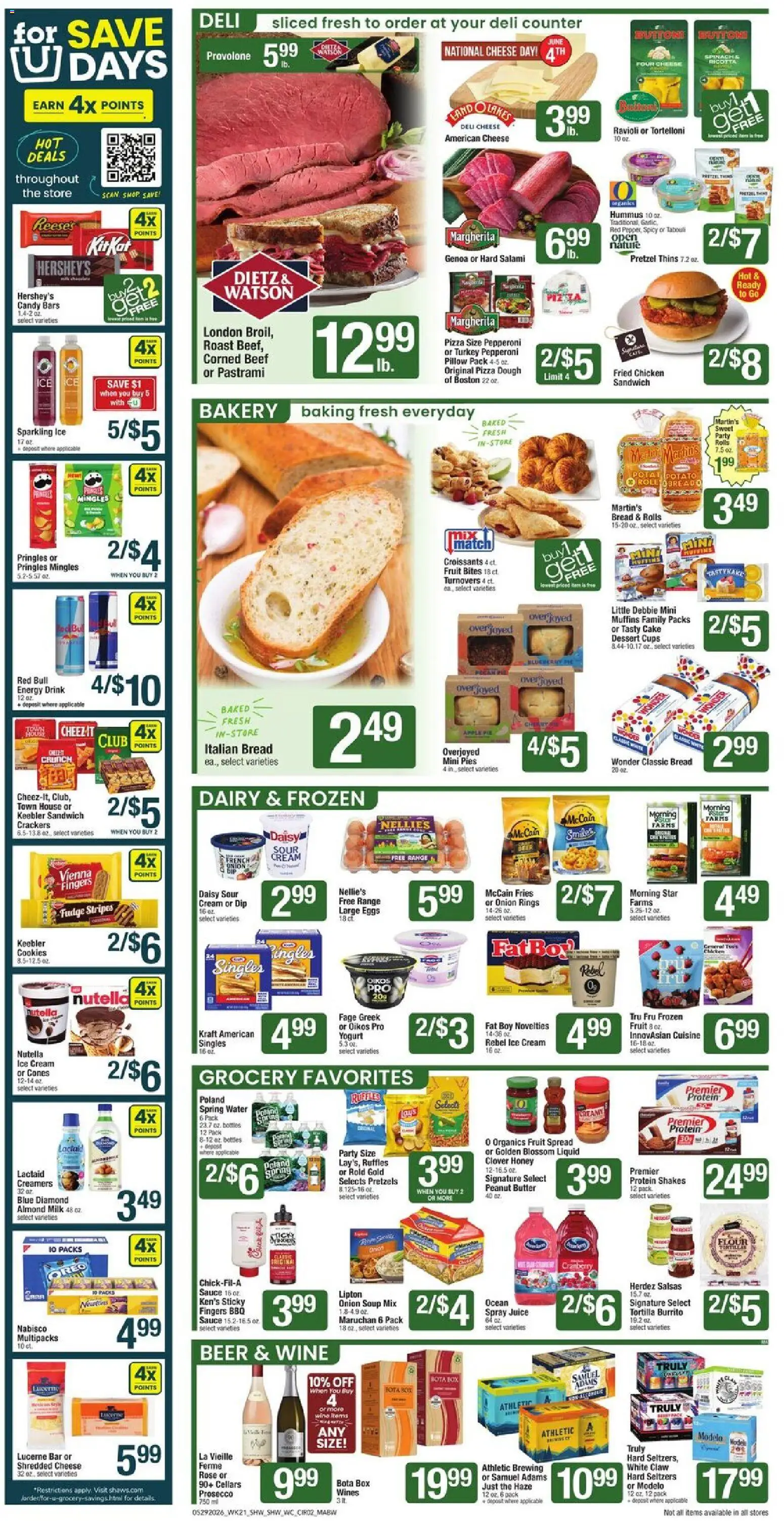 Shaw's Weekly Ad - MA - valid from 29.05.2026 | Page: 2 | Products: Butter, Cheese, Water, Onion