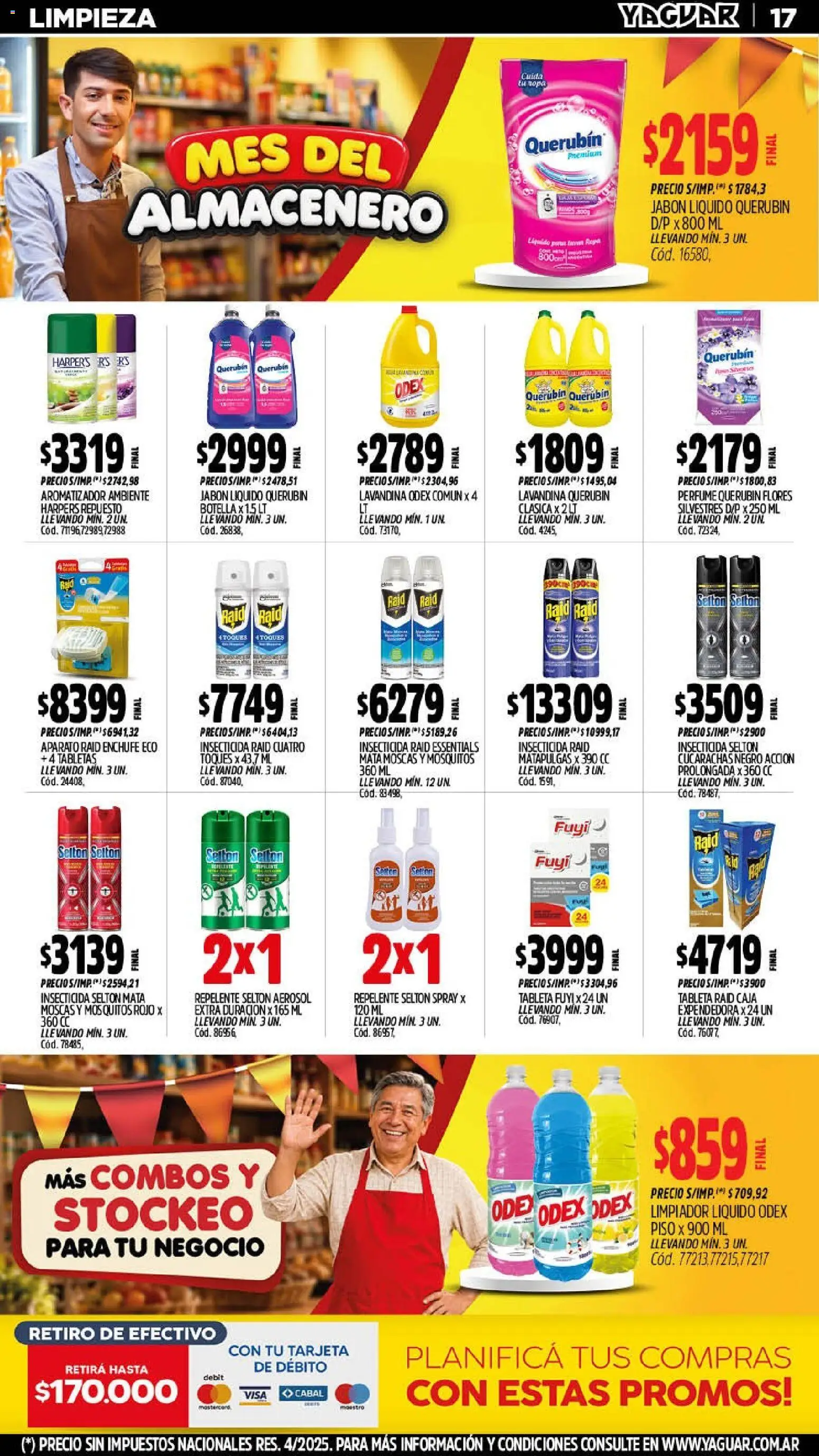 Yaguar - Oferta Semanal Santa Fé │ válido desde el 07/09/2026 | Página: 18 | Productos: Mata moscas, Perfume, Jabón líquido, Limpiador