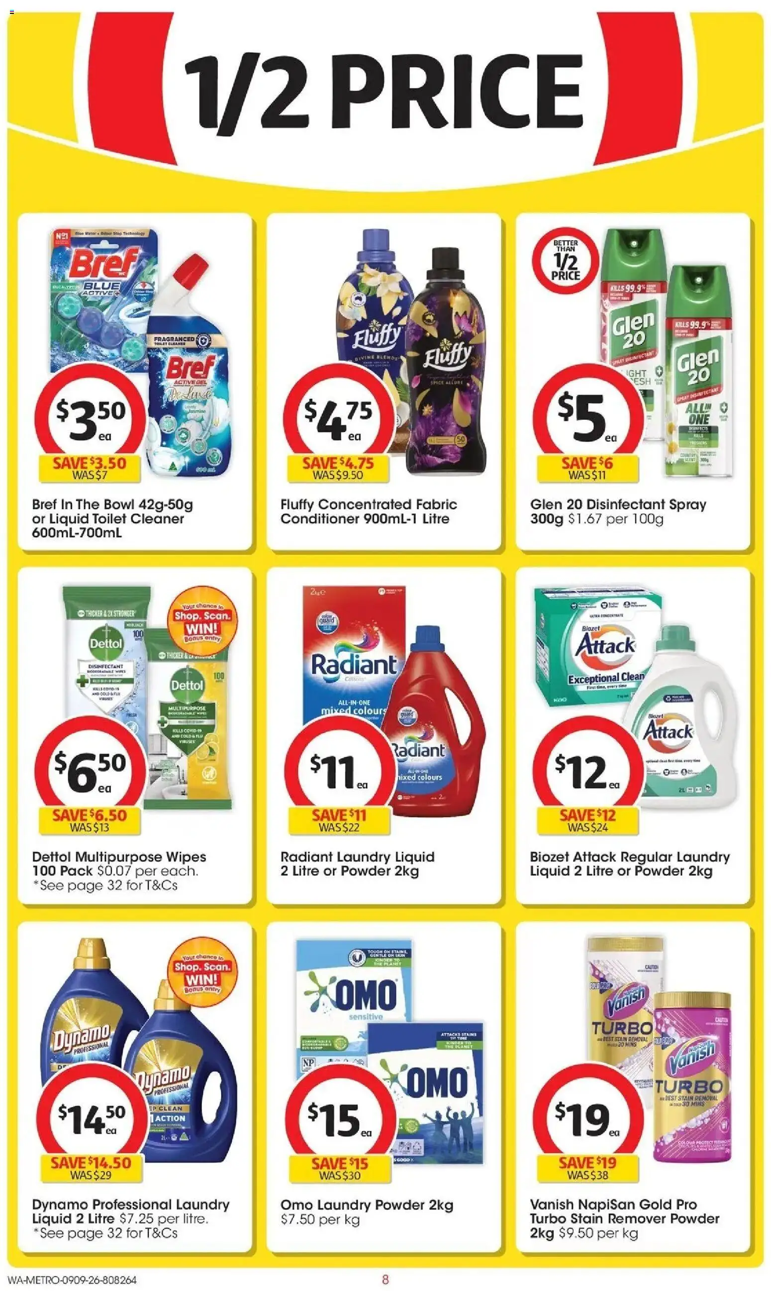 Coles catalogue - valid from 09/09/2026 | Page: 8 | Products: Powder, Detergent, Water, Laundry
