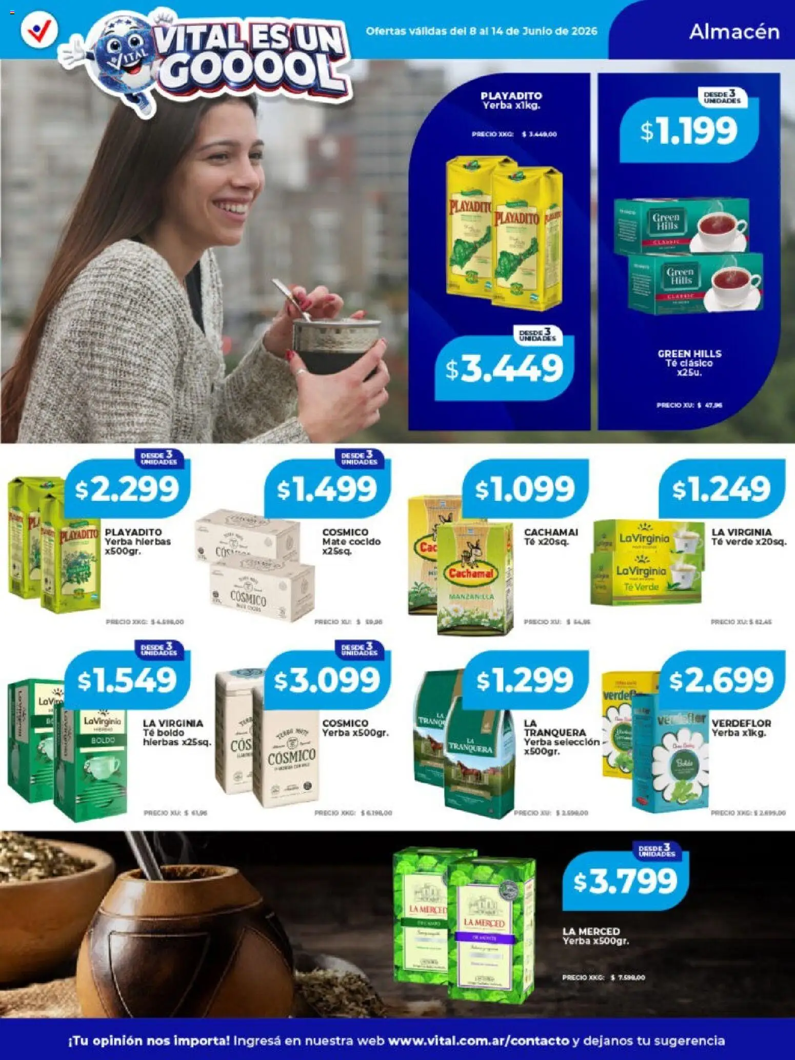 Vital ofertas │ válido desde el 08.06.2026 | Página: 13 | Productos: Mate, Yerba, Té, Mate cocido