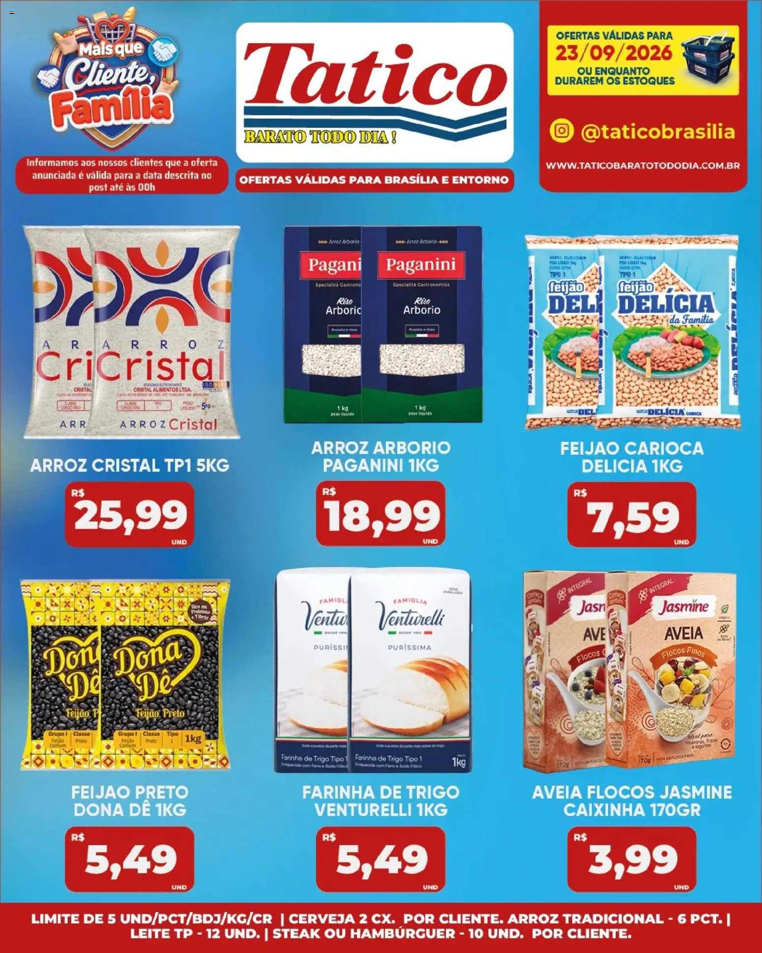 Tatico Folheto - válido de 23/09/2026 | Página: 15 | Produtos: Steak, Farinha de trigo, Leite, Aveia
