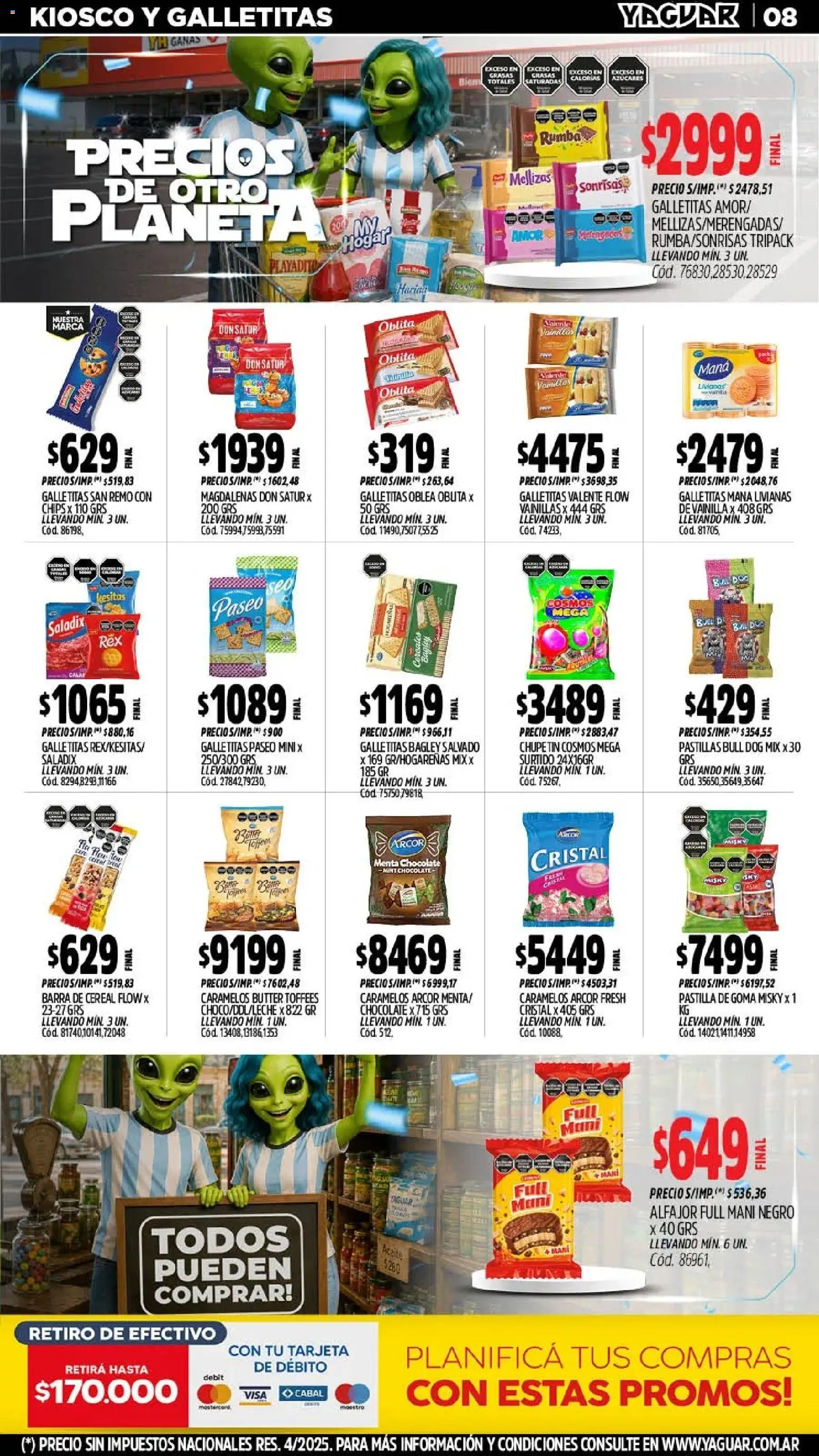 Yaguar - Oferta Semanal San Juan │ válido desde el 06/07/2026 | Página: 10 | Productos: Galletitas, Aceite, Chocolate, Alfajor