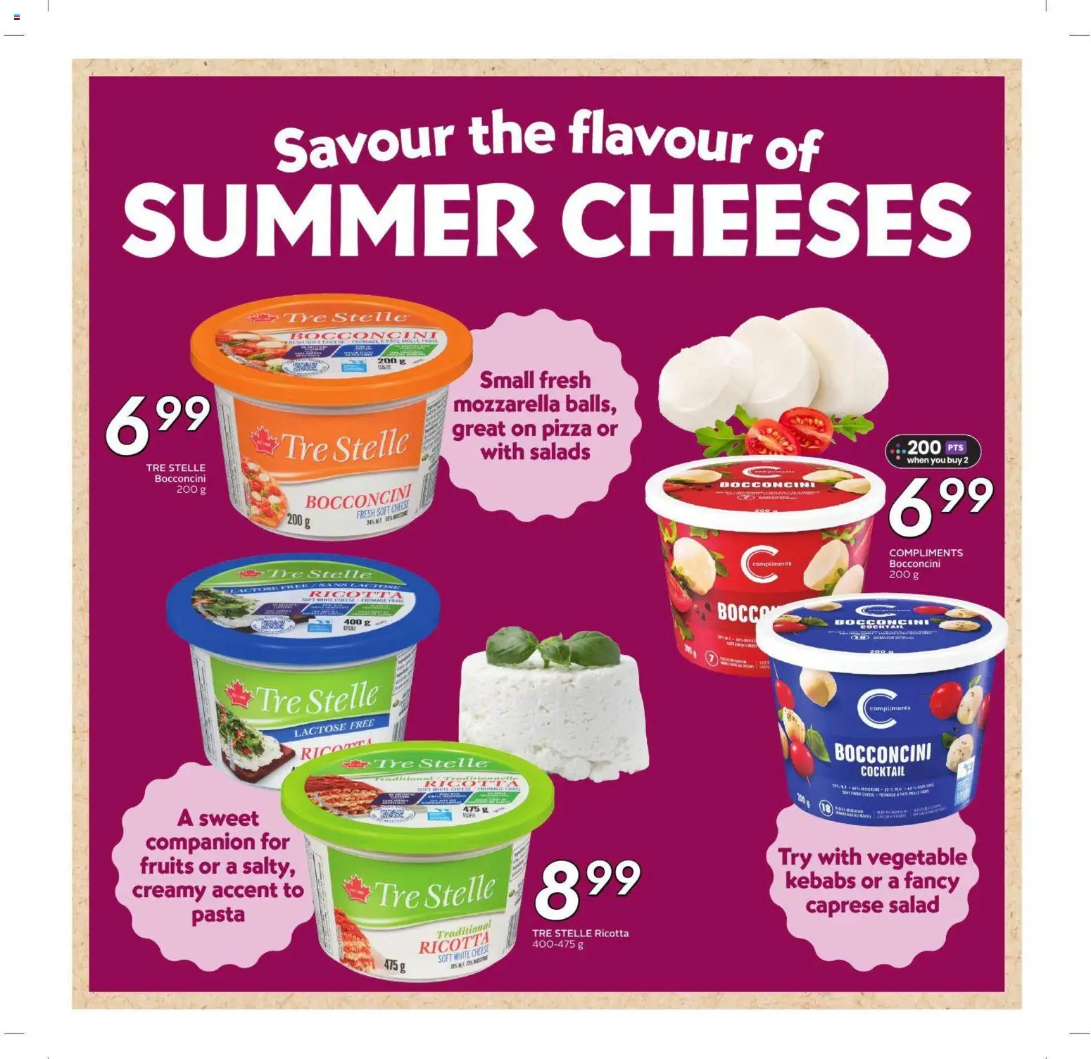 Safeway flyer valid from Jul 9, 2026 | Page: 18 | Products: Pasta, Salad, Cheese, Pizza