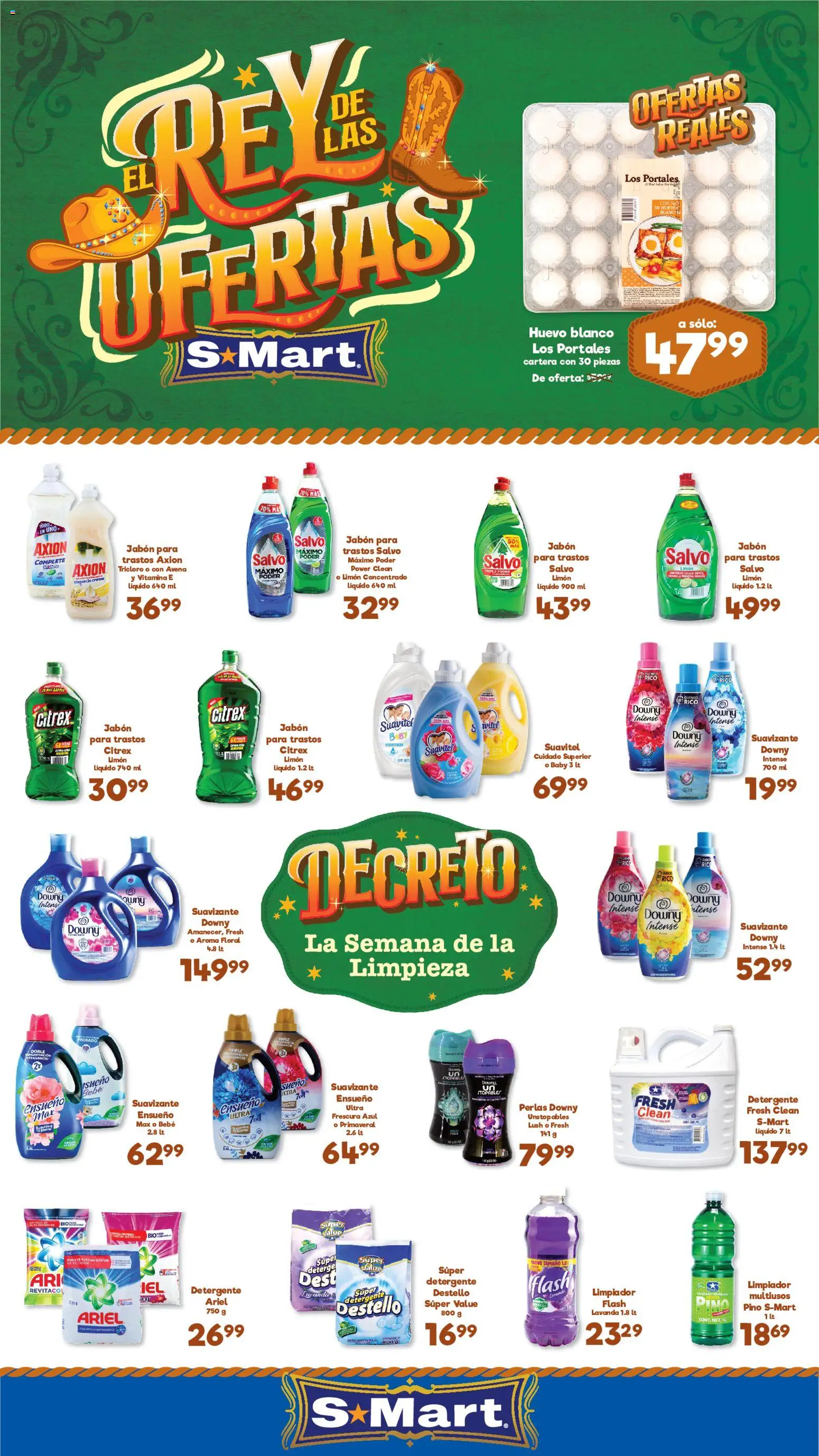 Nuevas ofertas de S-Mart válidas en toda la República Mexicana desde el 31/07/2026. ¡Encuentra las mejores ofertas en S-Mart folleto Ofertas de feria Matamoros! | Página: 1 | Productos: Huevo, Limón, Limpiador, Jabón