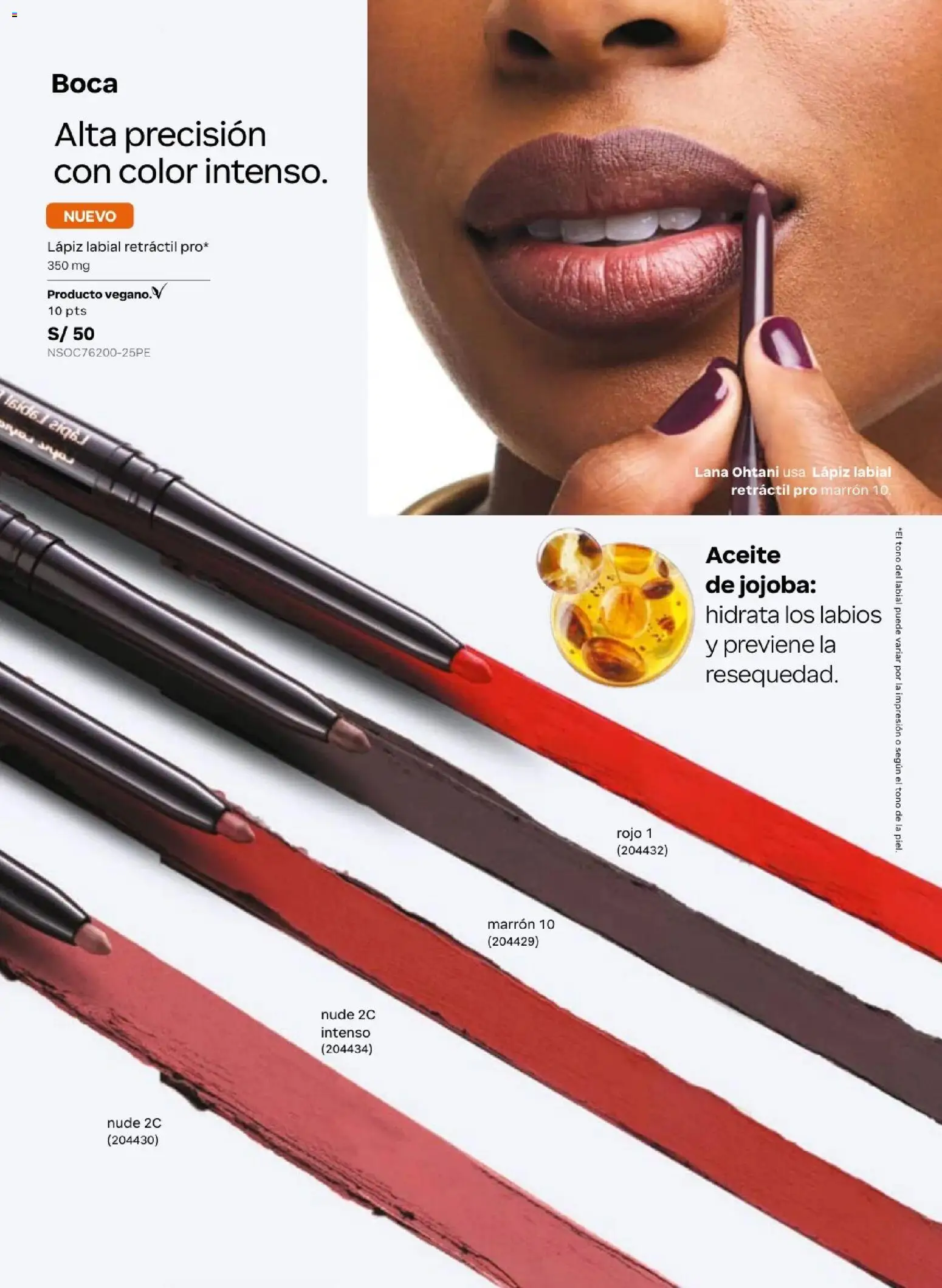 Catálogo Natura válido desde 31/03/2026 | Página: 79 | Productos: Lápiz labial, Aceite