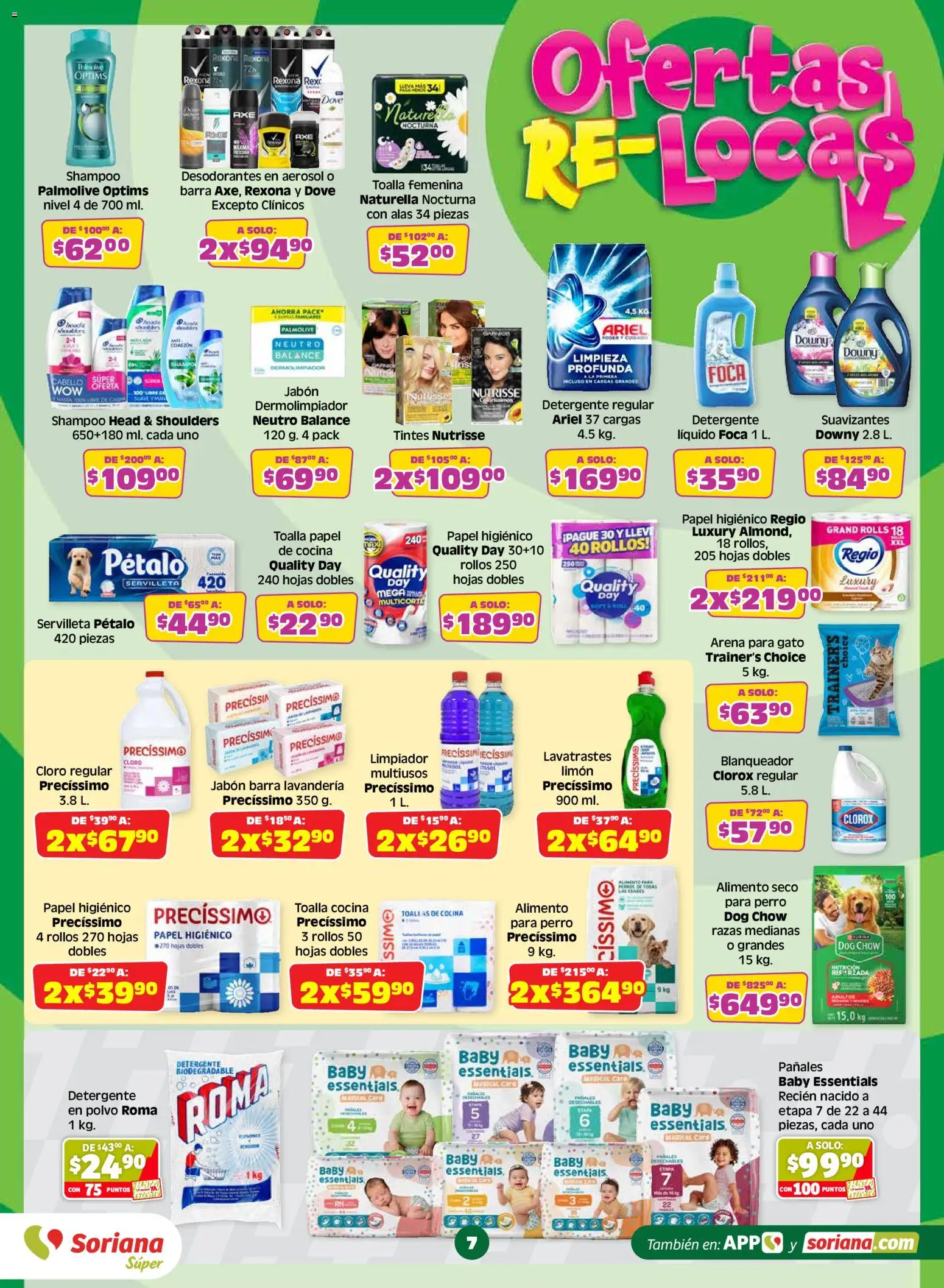 Nuevas ofertas de Soriana válidas en toda la República Mexicana desde el 24/07/2026. ¡Encuentra las mejores ofertas en Soriana Julio Regalado Súper Nacional! | Página: 7