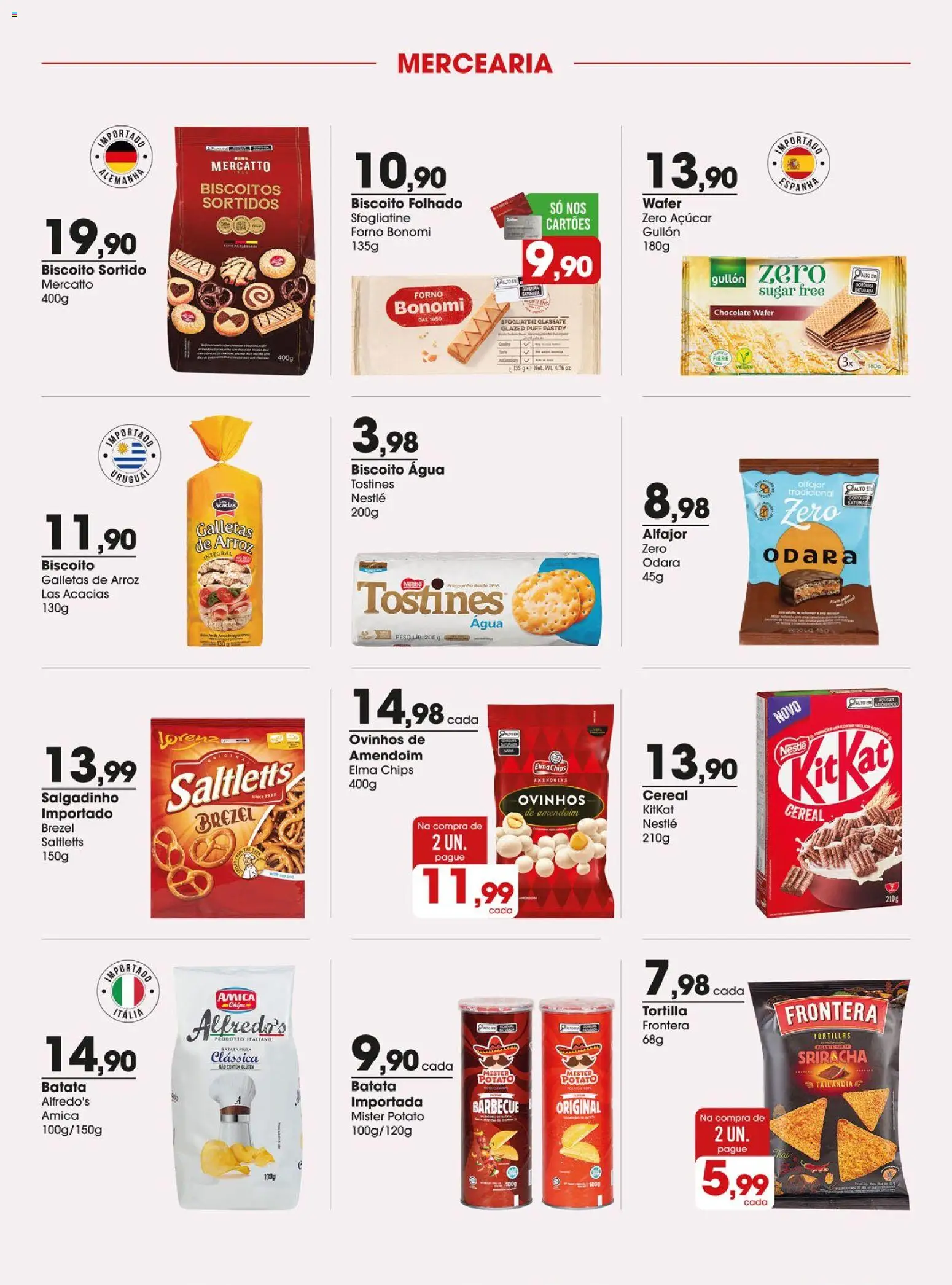 Zaffari Folheto - válido de 25/08/2026 | Página: 6 | Produtos: Elma Chips, Chocolate, Biscoitos, Batata
