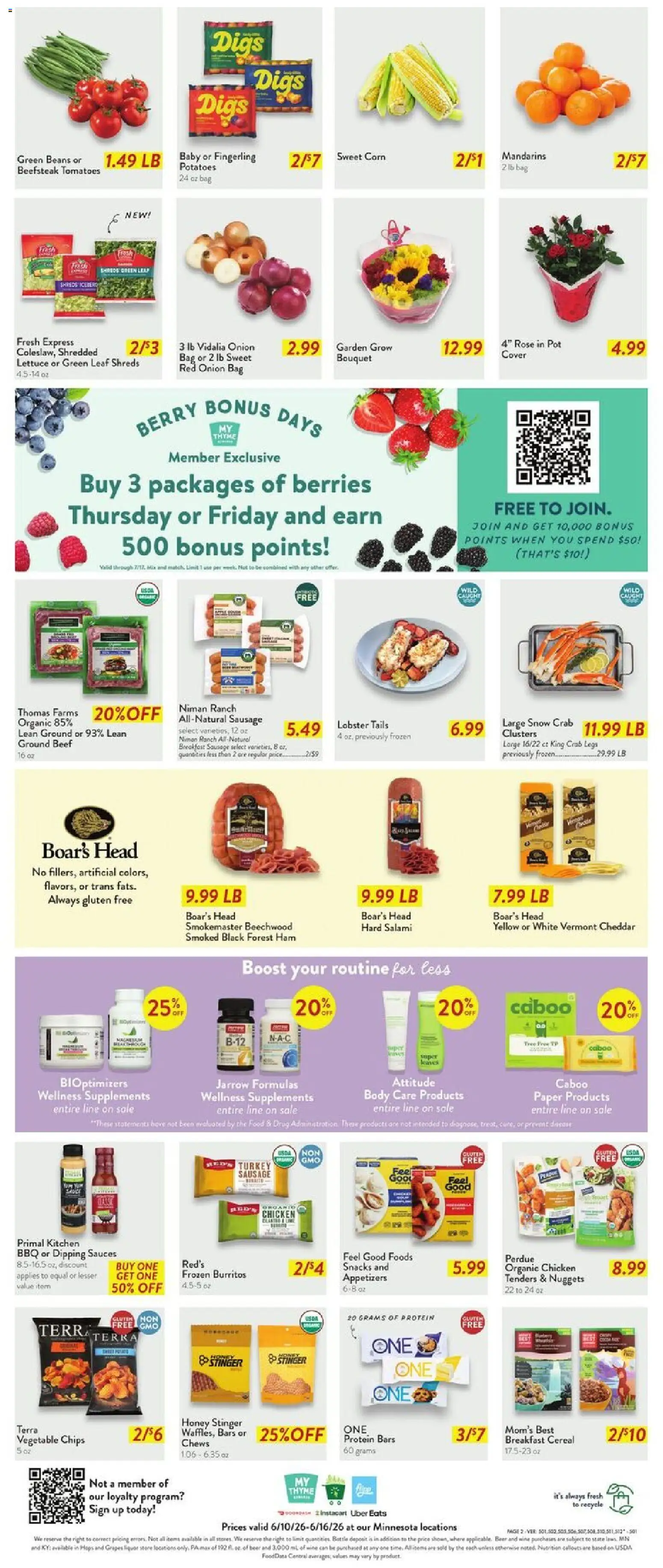 Fresh Thyme Weekly Ad - MN - valid from 10.06.2026 | Page: 5 | Products: Berries, Mandarins, Tomatoes, Chips